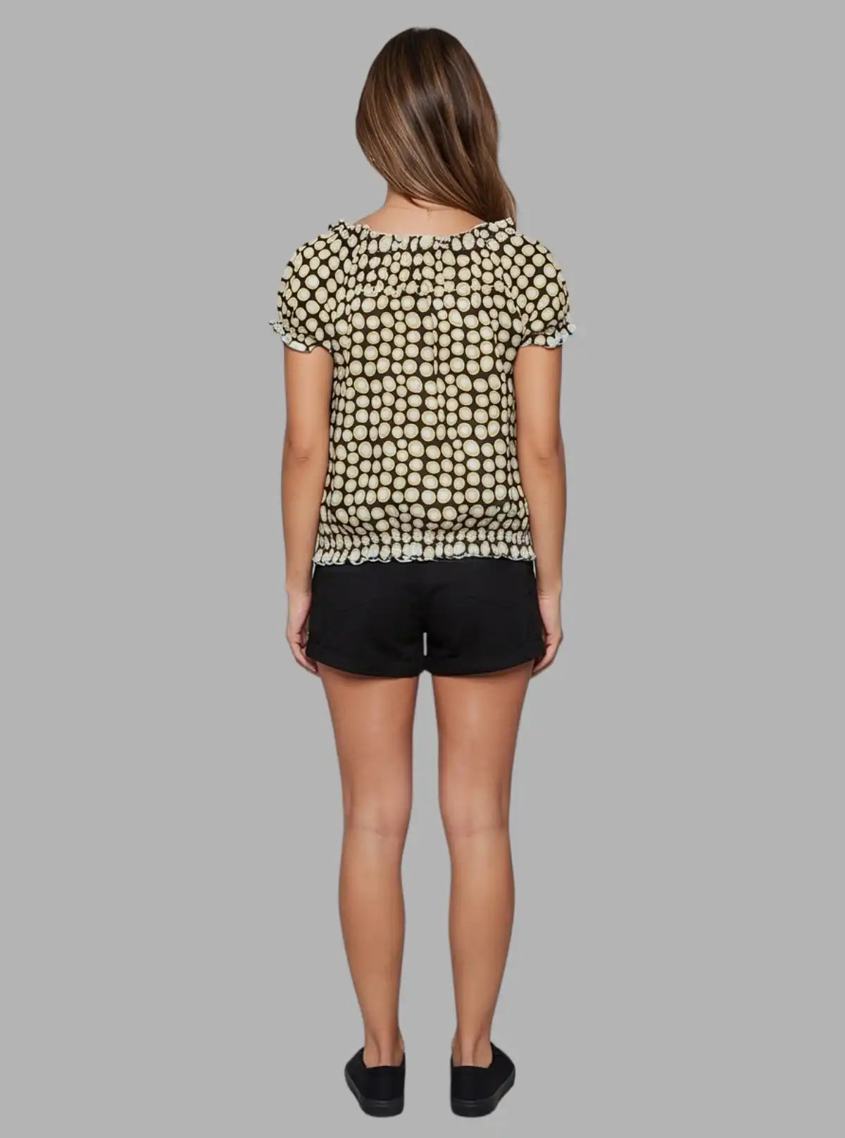 Women’s Bubble Dotted Fancy Cotton Top – Stylish Casual by Boer and Fitch