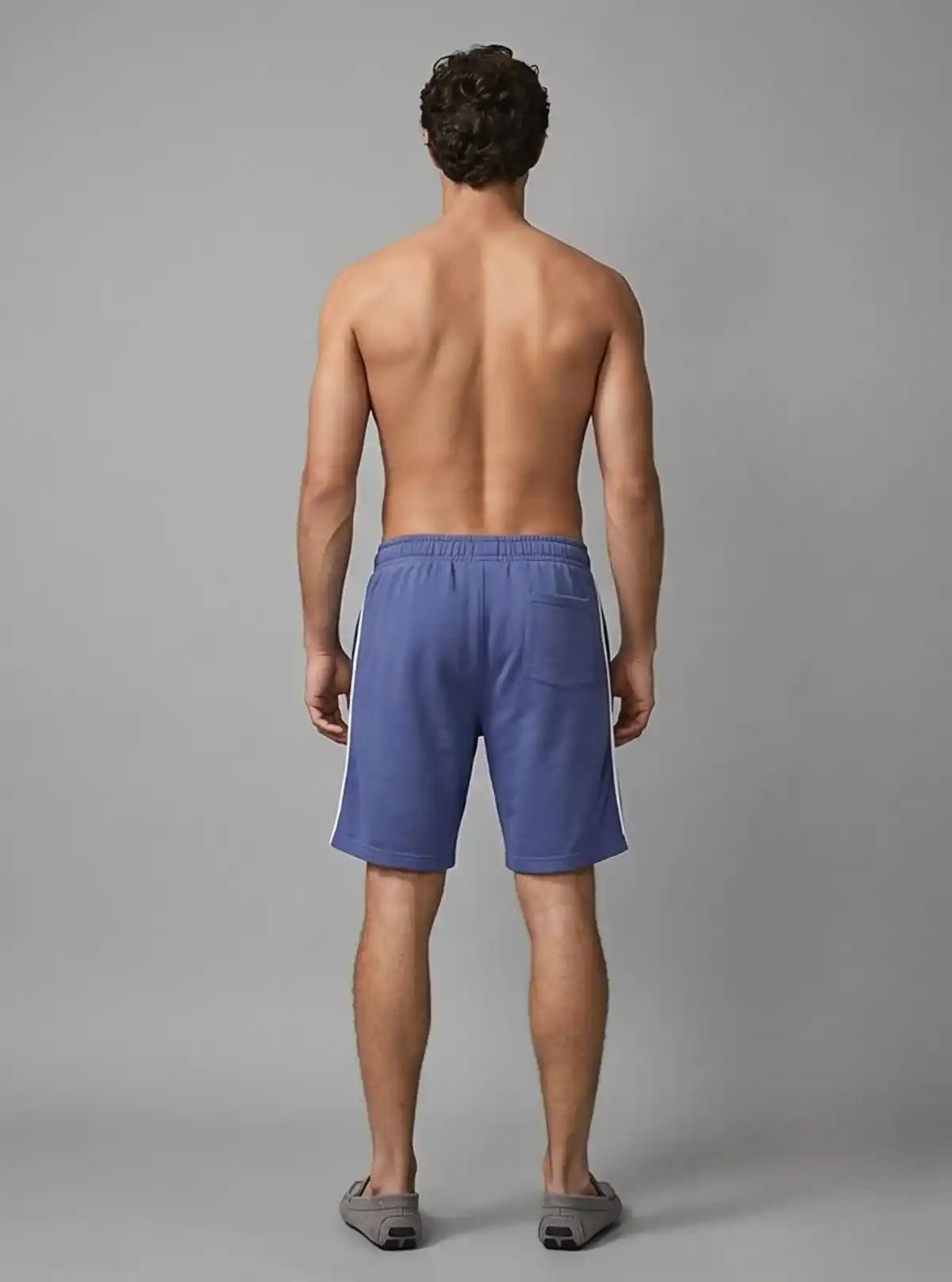 Boer and Fitch Men’s Navy Piping Fleece Shorts – Comfortable Casual Wear