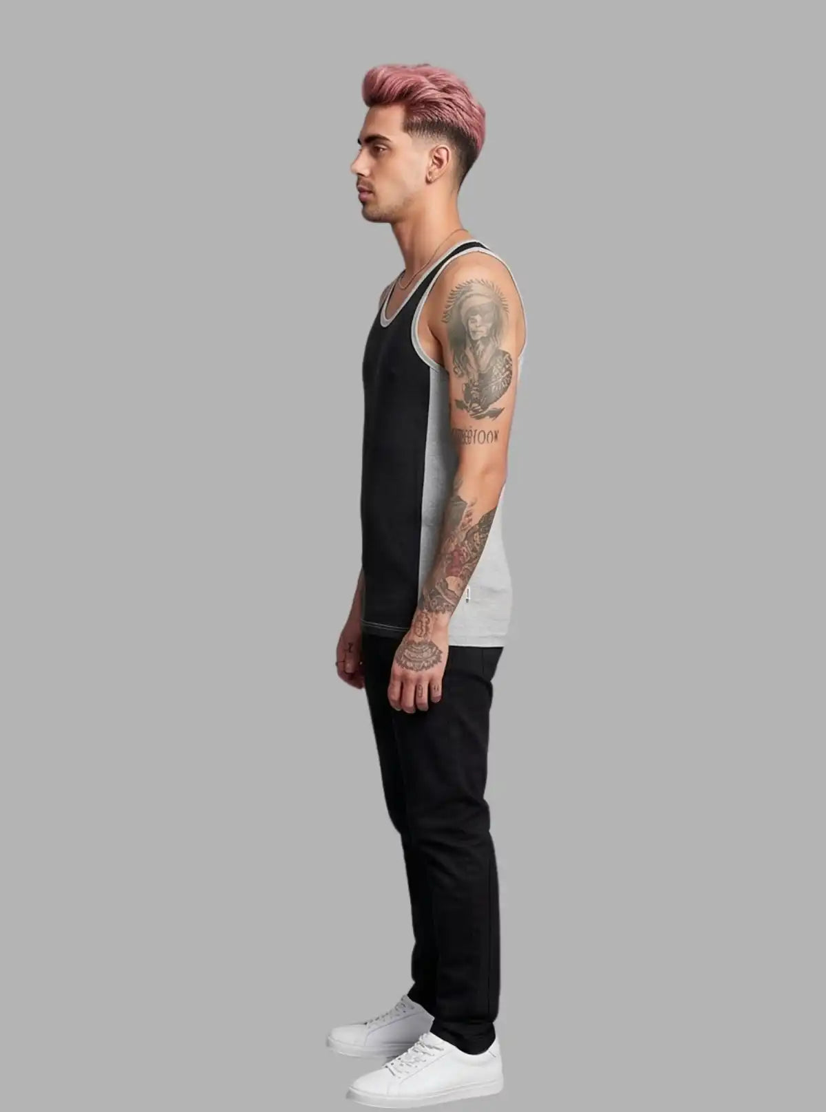 Men’s Cut & Sew Black Vest – Stylish & Comfortable | Boer & Fitch