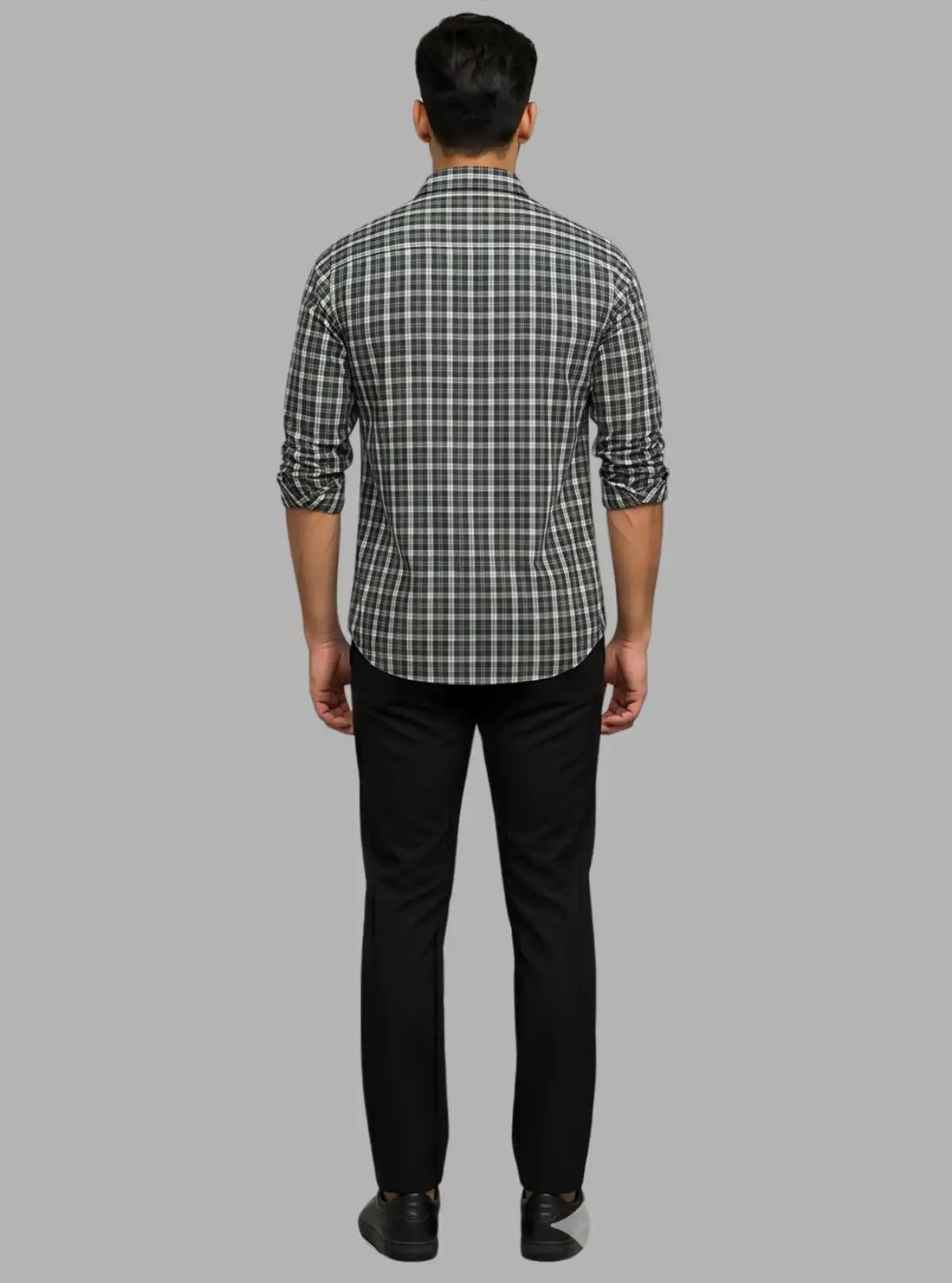 Dark Green Checked Shirt for Men – Casual & Smart Wear by Boer and Fitch