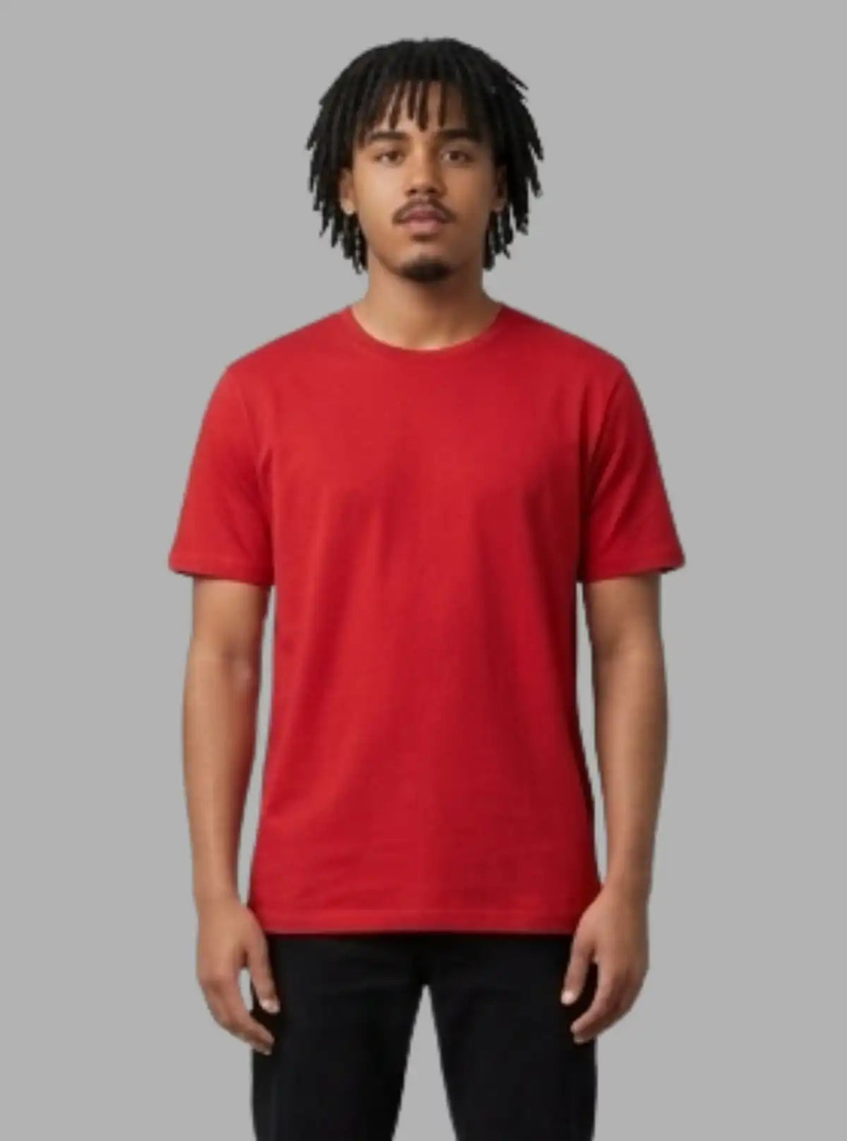 Boer and Fitch Men's Red Regular Fit Cotton T-Shirt | Essential Crew Neck Tee