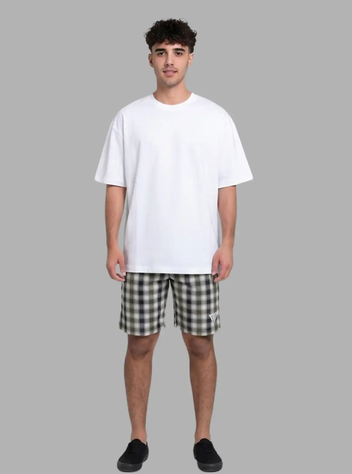 Men’s Green Checked Cotton Shorts – Trendy Casual Wear by Boer and Fitch