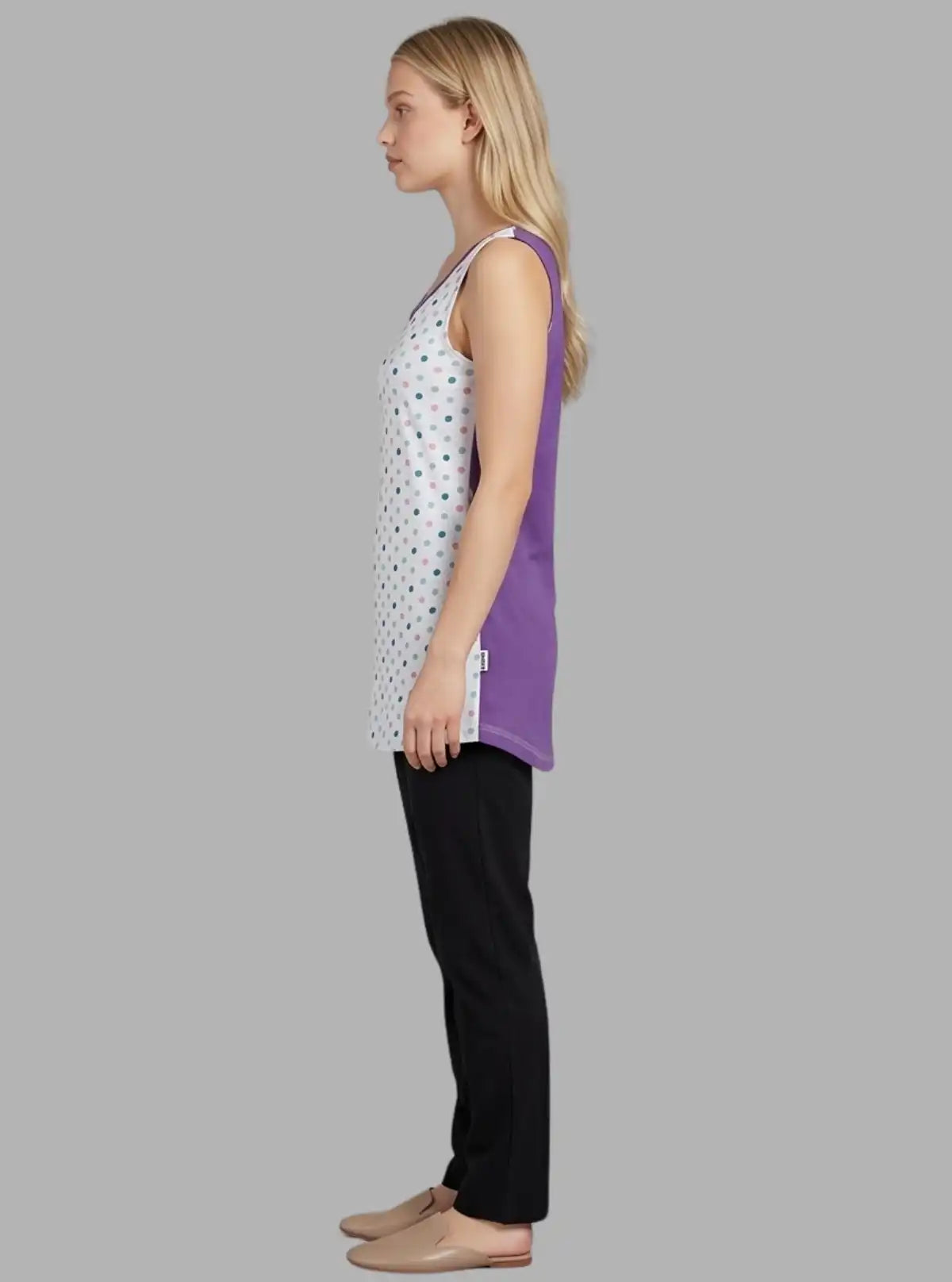 Women’s Multi Dotted Sleeveless Cotton Top – Casual Chic by Boer and Fitch