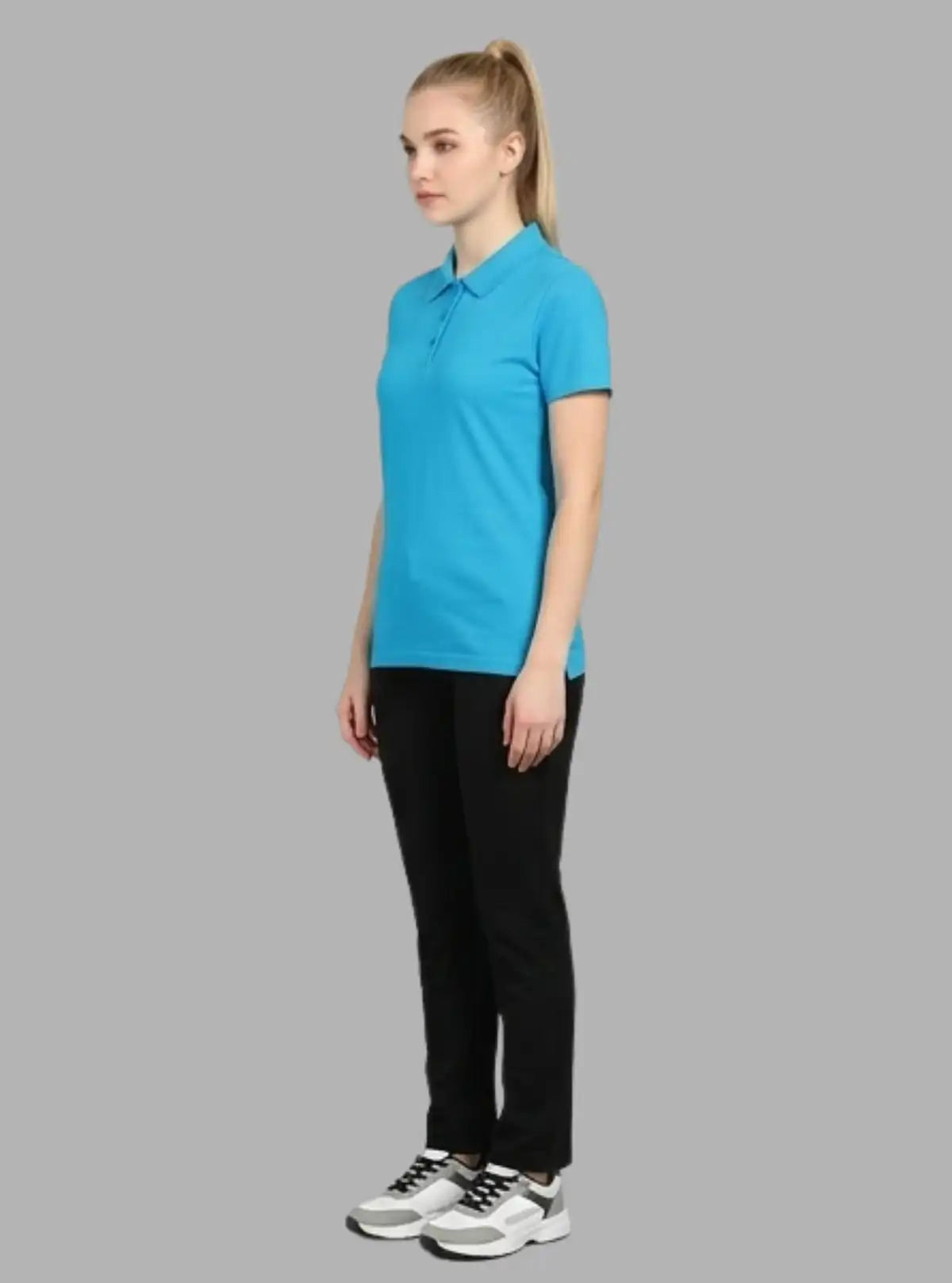 Women’s Blue Bay Pique Polo T-Shirt – Stylish & Comfortable | Boer & Fitch