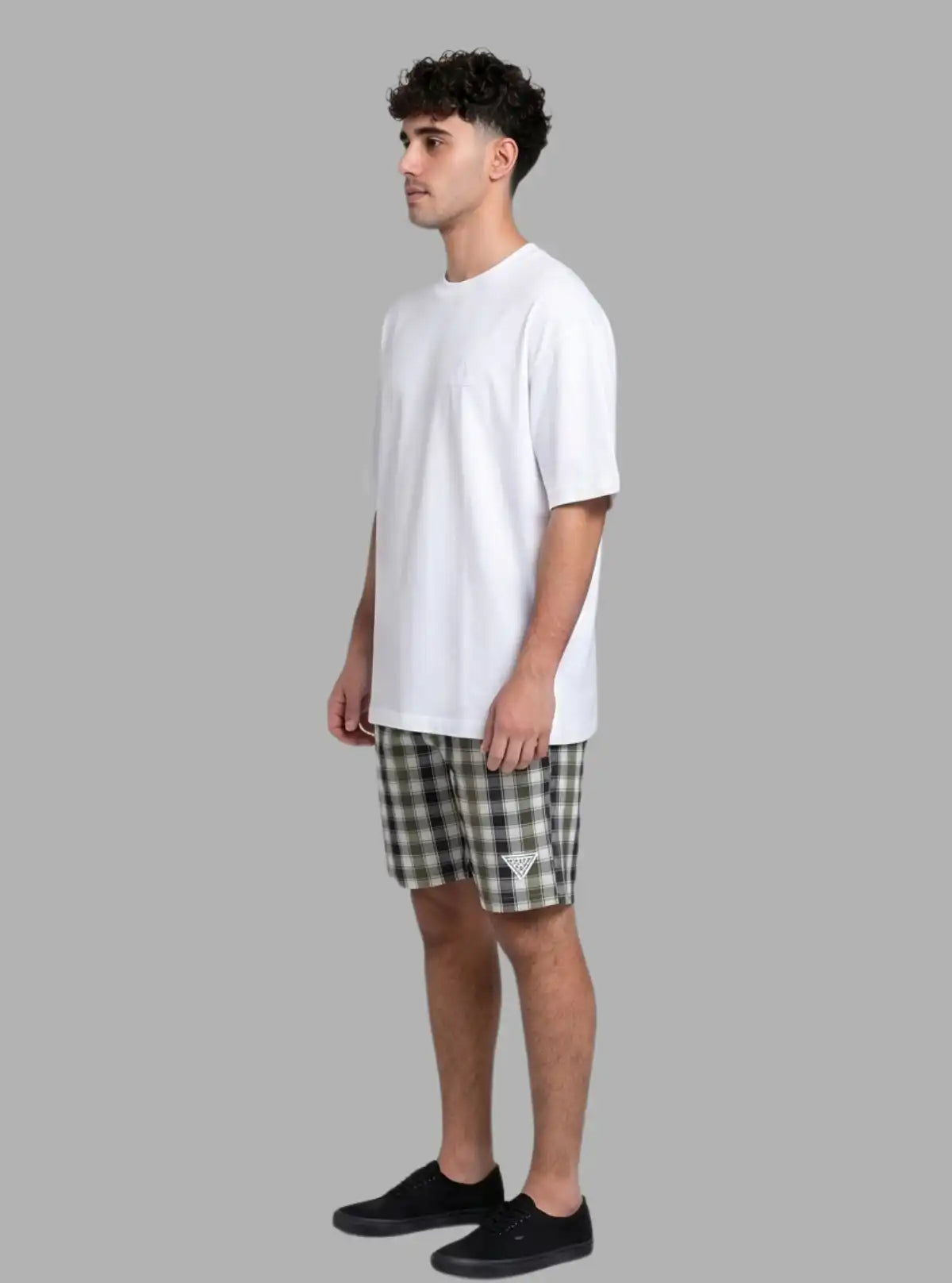 Men’s Green Checked Cotton Shorts – Trendy Casual Wear by Boer and Fitch