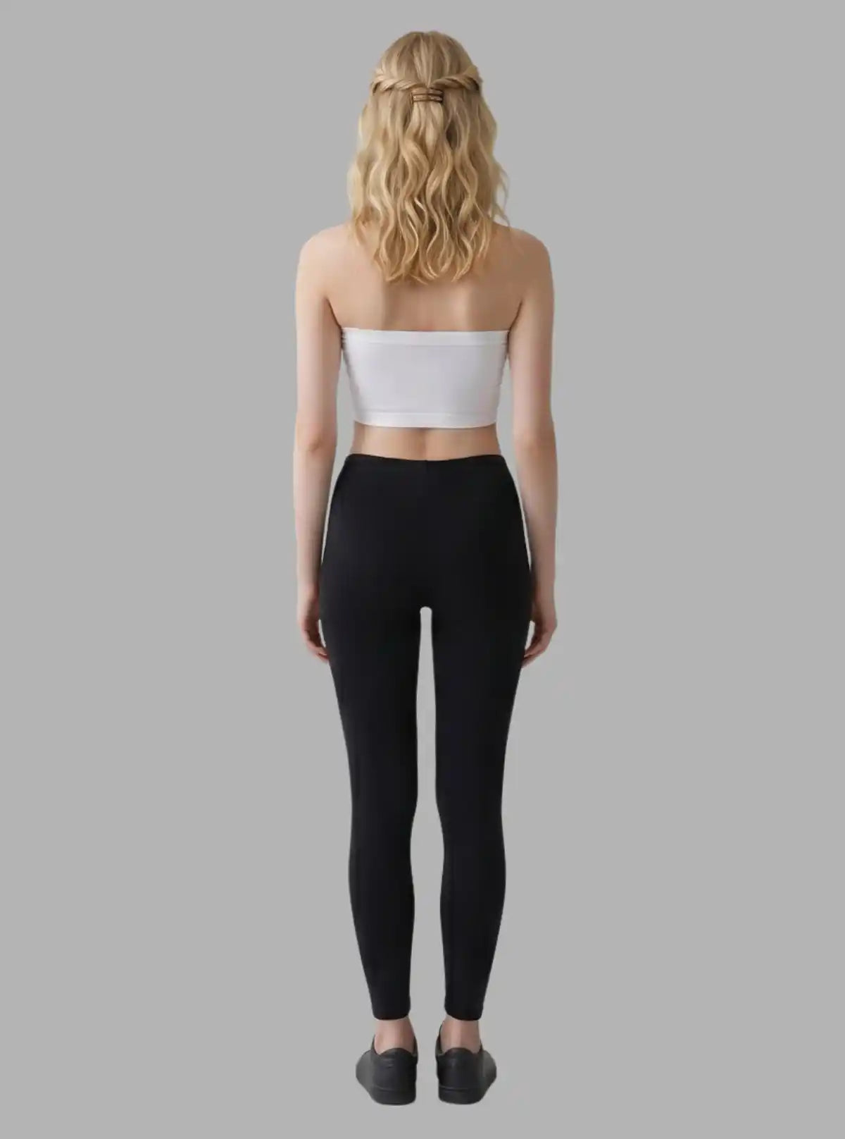 Women’s Ecru Tube Bra in Cotton Elastane – Seamless Comfort & Style