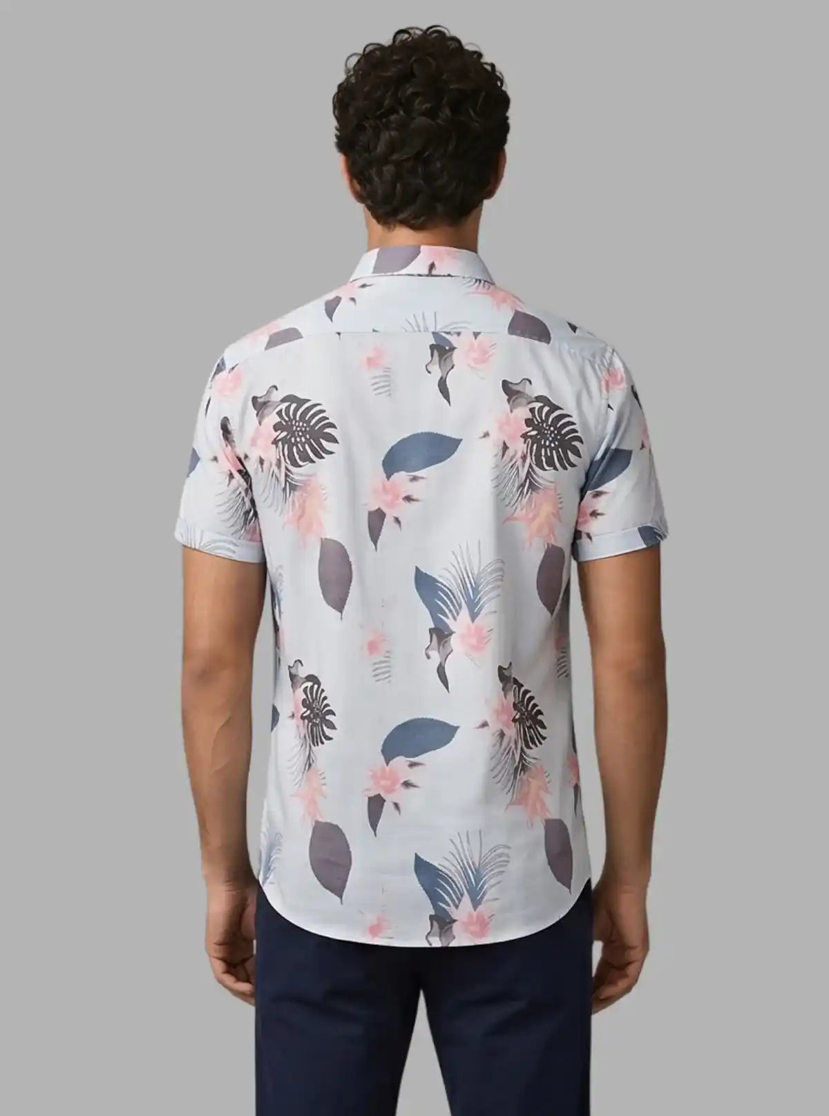 Men’s Floral Print Poly Shirt – Stylish Slim Fit Casual Shirt by Boer & Fitch