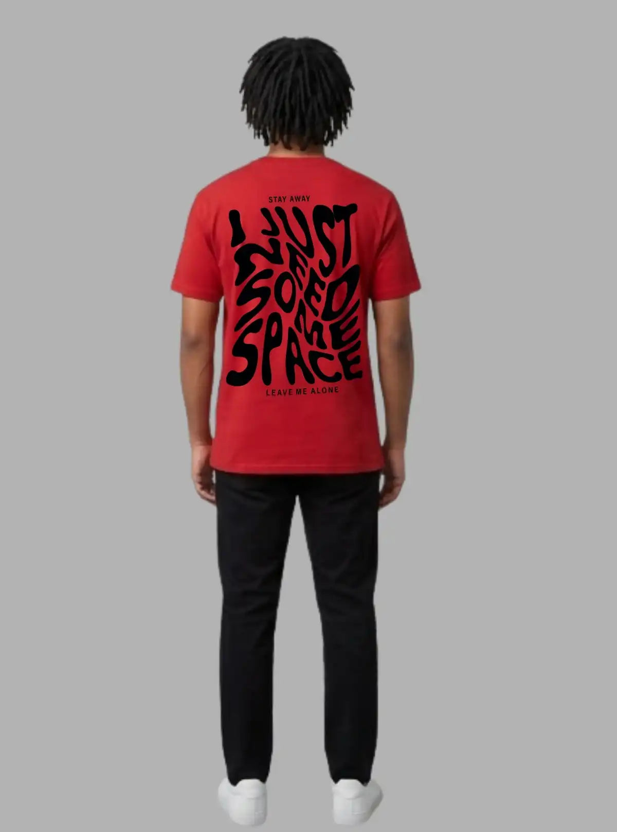 Boer and Fitch Men's Red Typography Printed Cotton T-Shirt | Graphic Crew Neck Tee