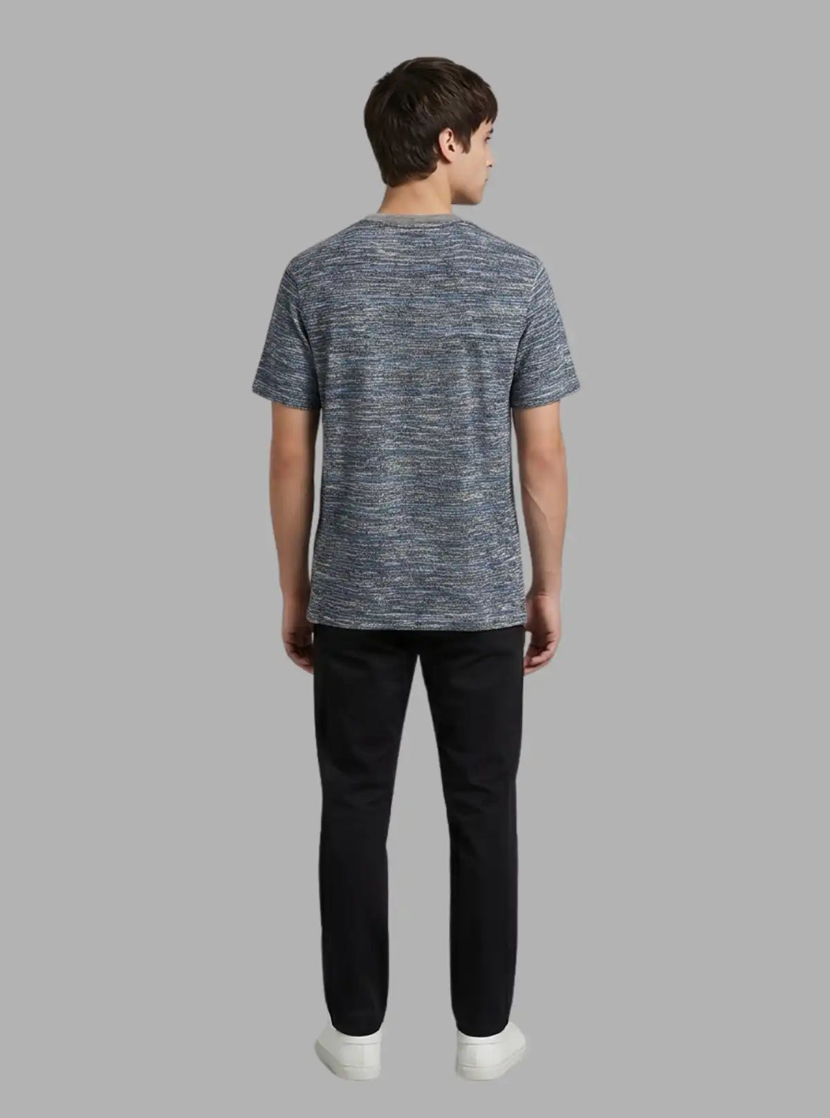 Blue Melange Fancy Knit T-Shirt for Men – Boer and Fitch