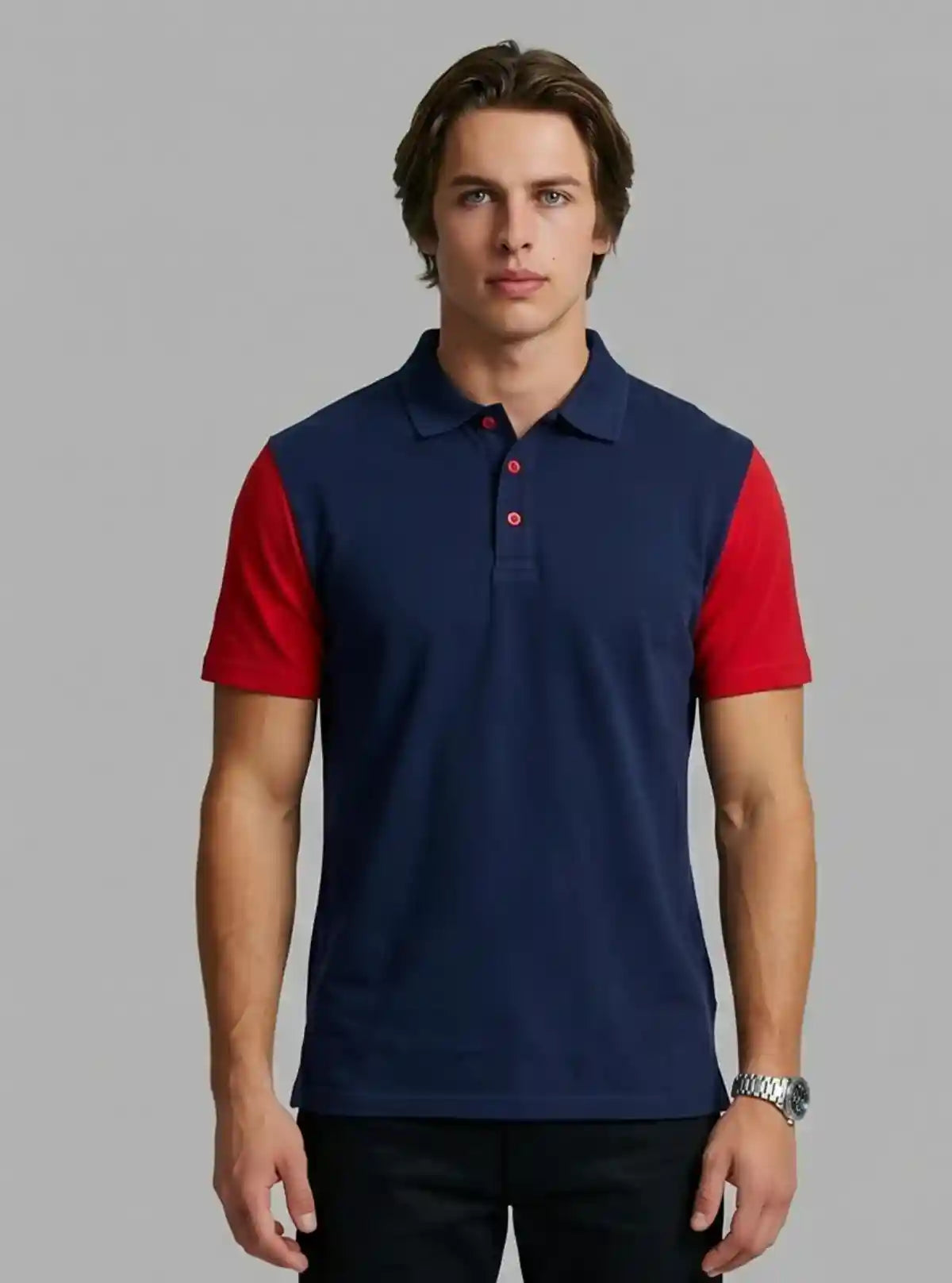 Men’s Classic Blue Polo T-Shirt – Timeless Elegance in Everyday Wear