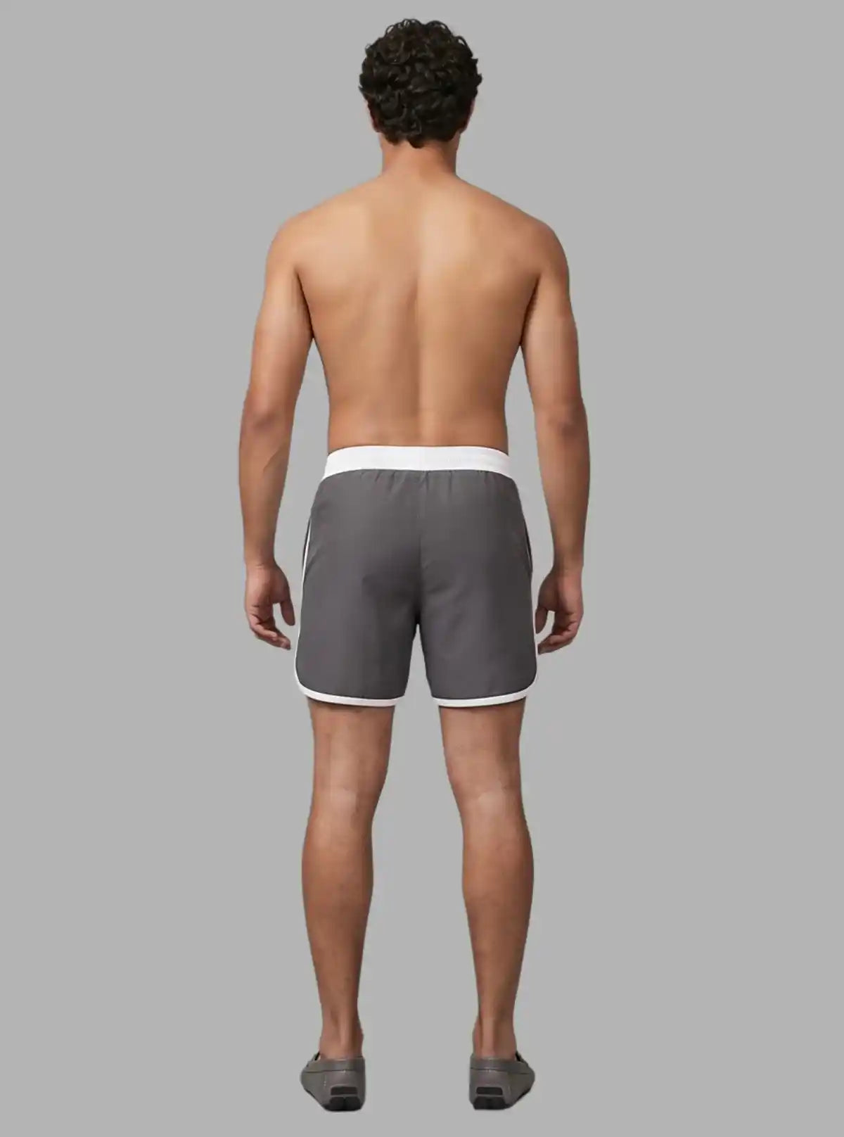 Boer and Fitch Men’s White Band Fleece Shorts – Comfortable Casual Wear