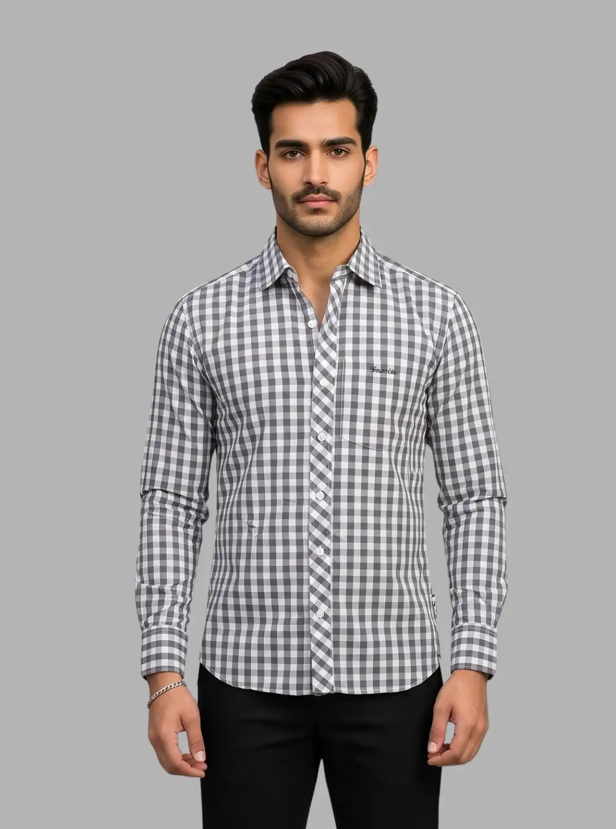 White Multi-Check Long Sleeve Casual Shirt for Men – Boer and Fitch