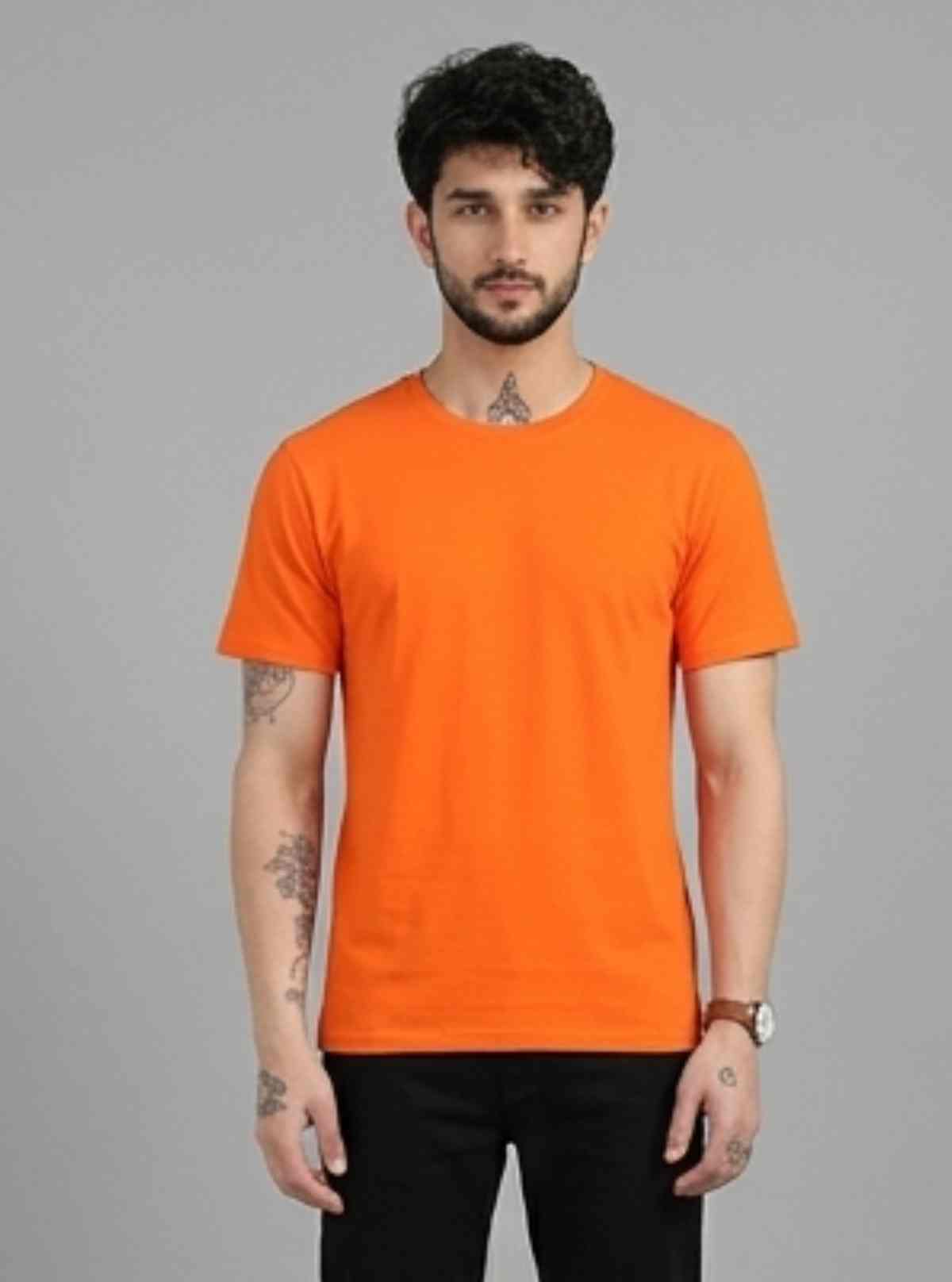 Men’s Orange Graphic Printed T-Shirt - Boer and Fitch