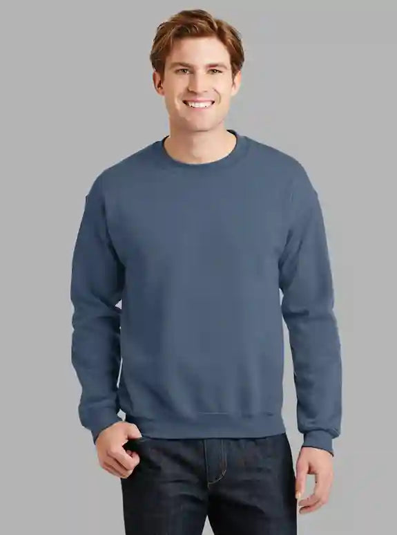 Men’s Dusty Blue Garment Dyed Sweatshirt – Soft Hue, Washed Comfort