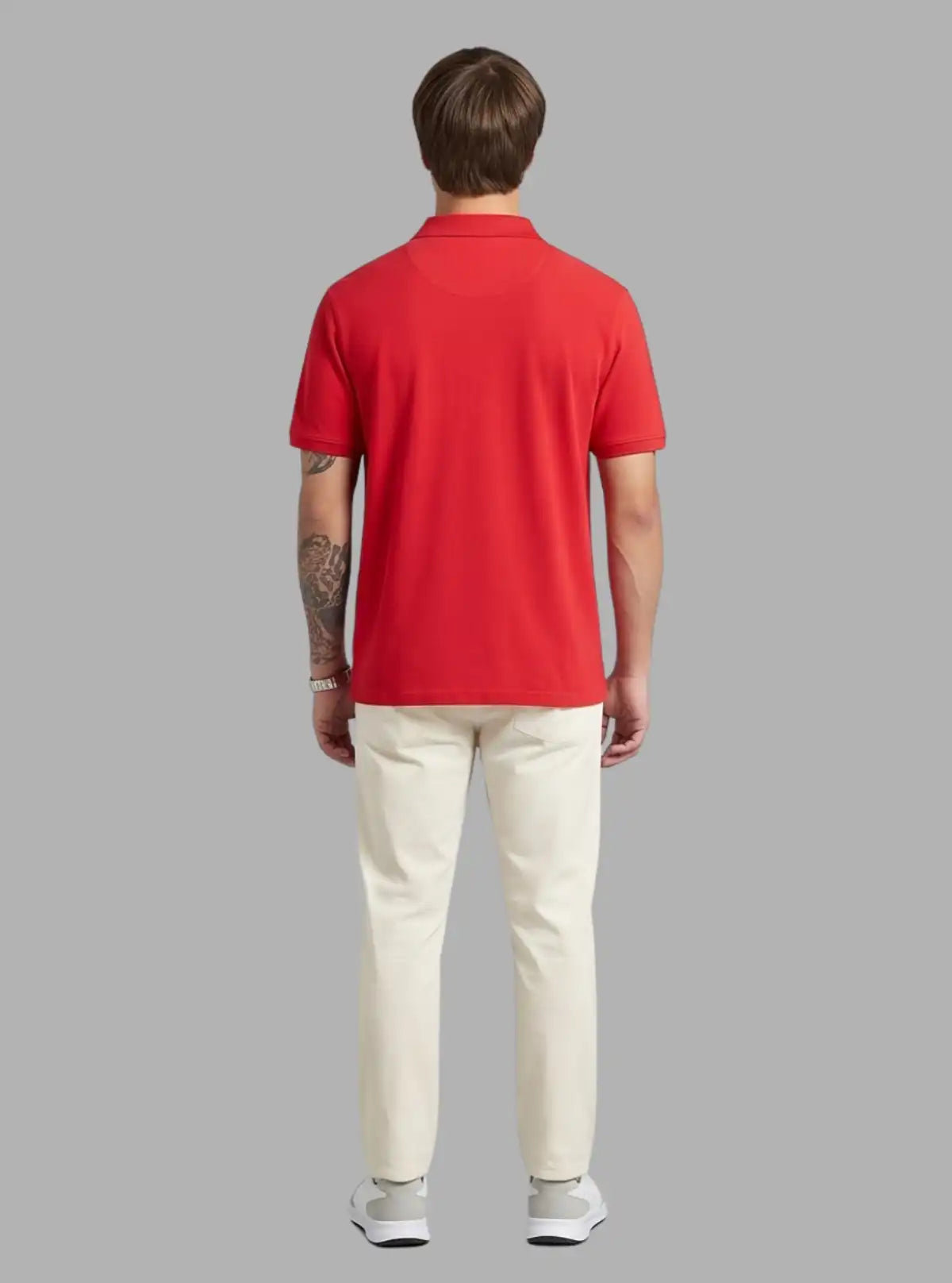 Men’s Red Polo T-Shirt with Collar & Cuff | 100% Cotton Piqué Knit | Boer & Fitch