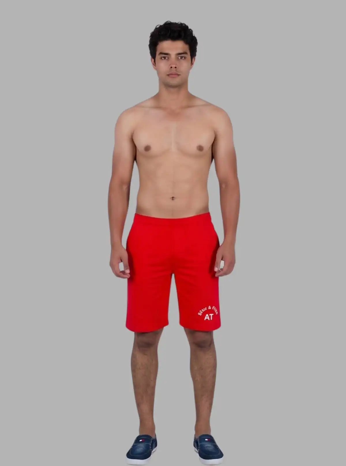 Red Jersey Shorts for Men – Casual Cotton Shorts by Boer and Fitch
