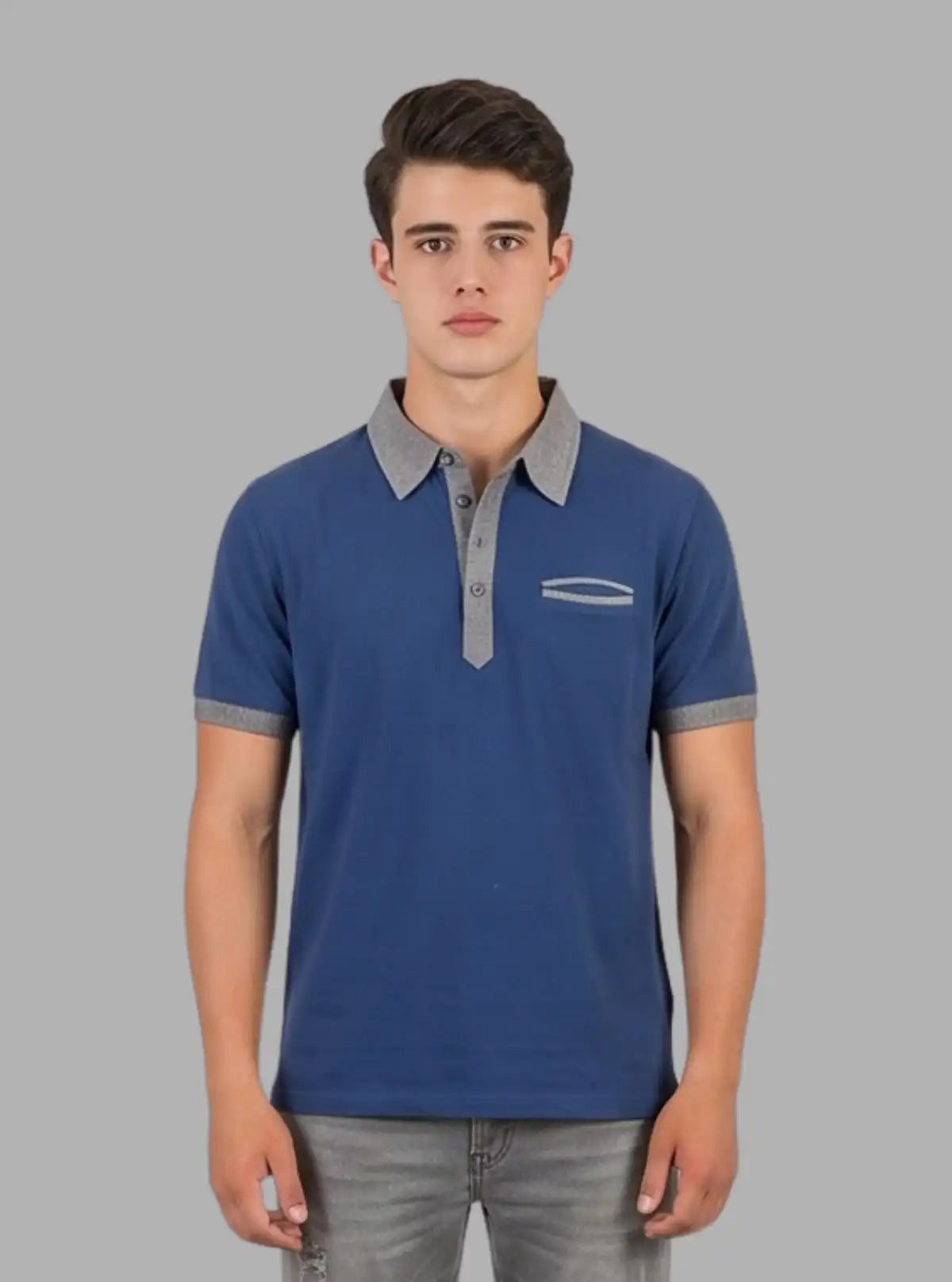 Blue Buttoned Polo T-Shirt for Men – Boer and Fitch