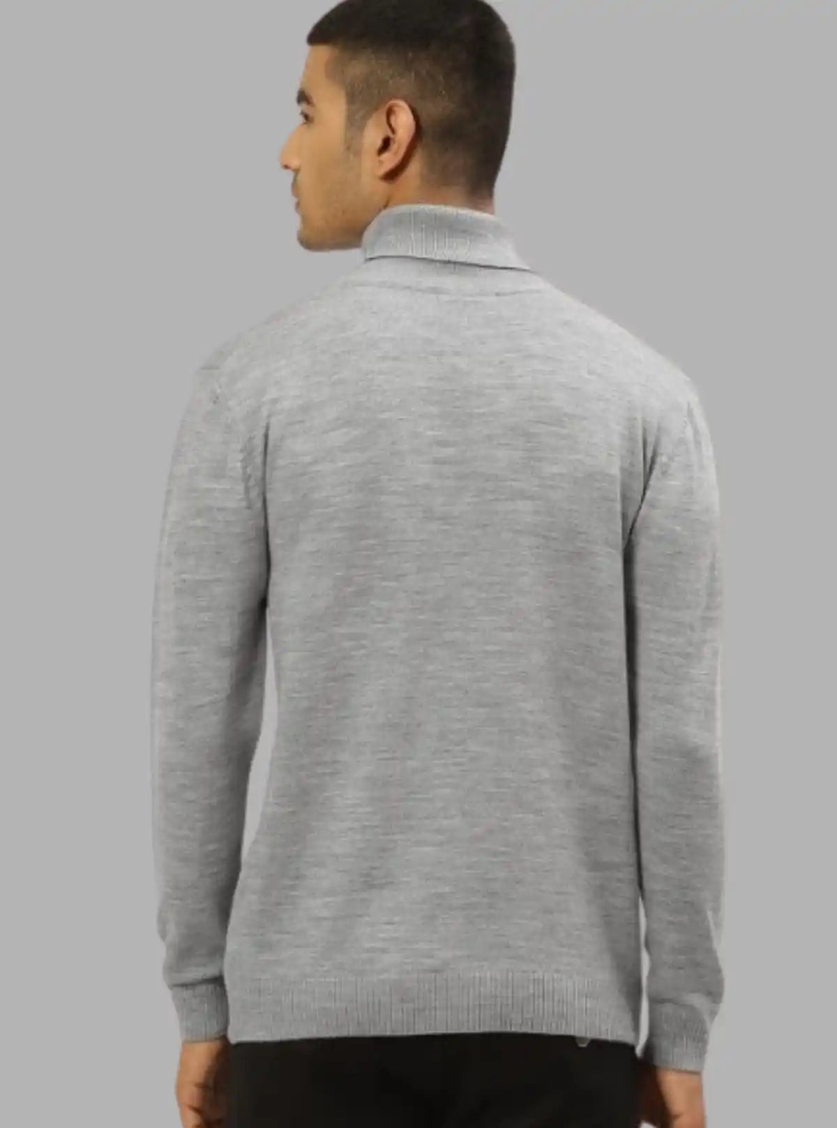 Grey Melange Turtle Neck Sweatshirt for Men – Boer and Fitch