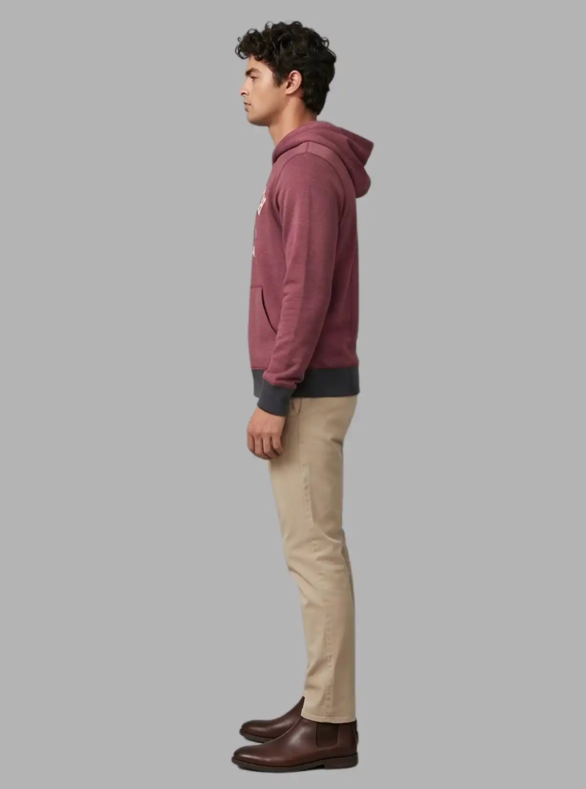Burgundy Hooded Sweatshirt for Men – Casual Comfort by Boer and Fitch