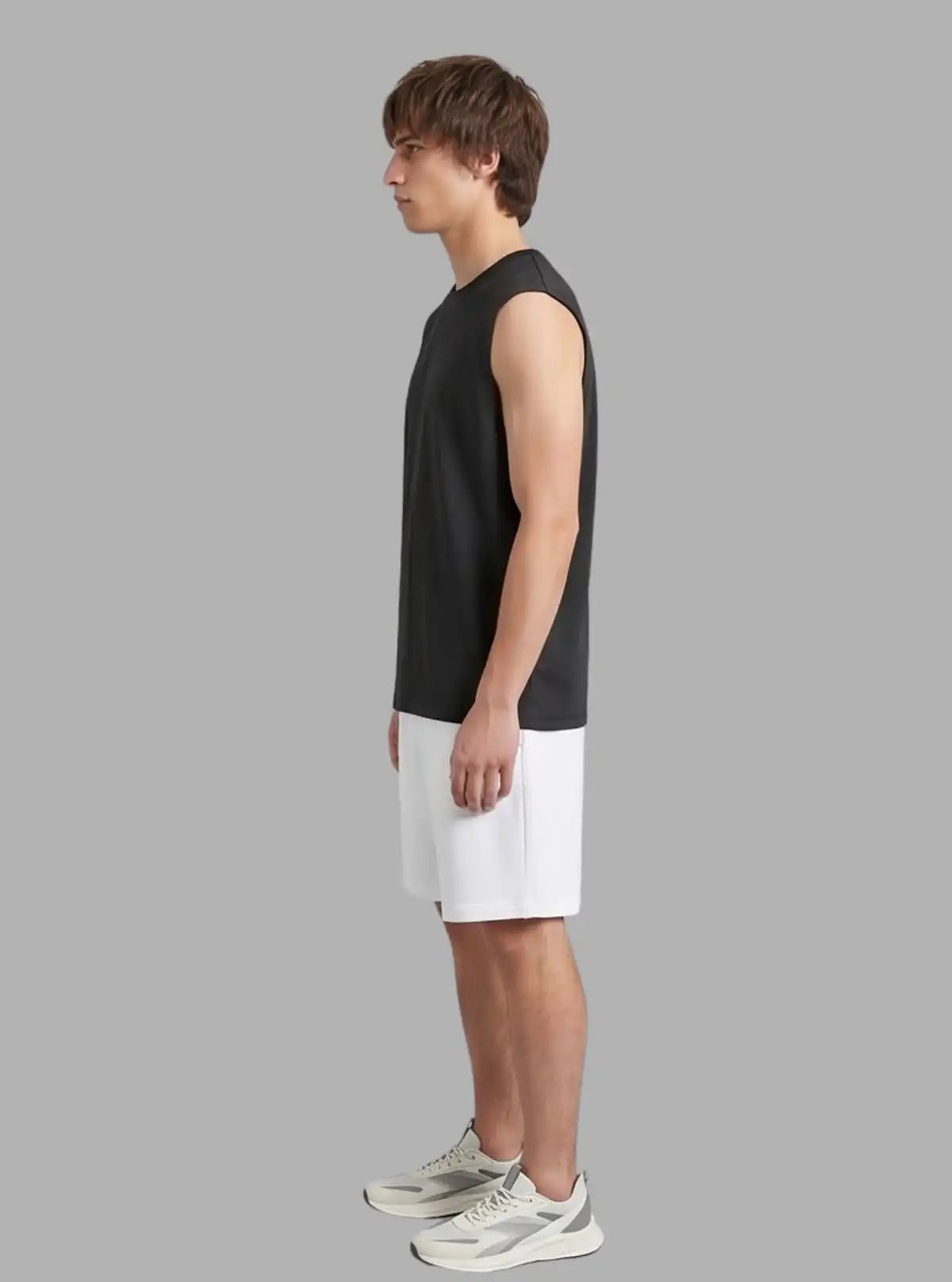Boer and Fitch Oversized Black Tank for Men | 100% Cotton Soft Touch Tank Top
