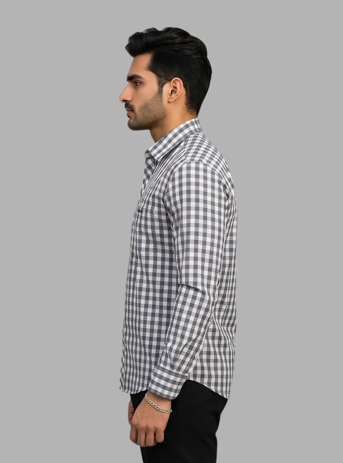 White Multi-Check Long Sleeve Casual Shirt for Men – Boer and Fitch