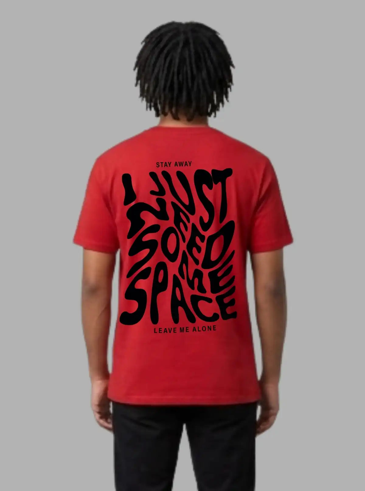 Boer and Fitch Men's Red Typography Printed Cotton T-Shirt | Graphic Crew Neck Tee