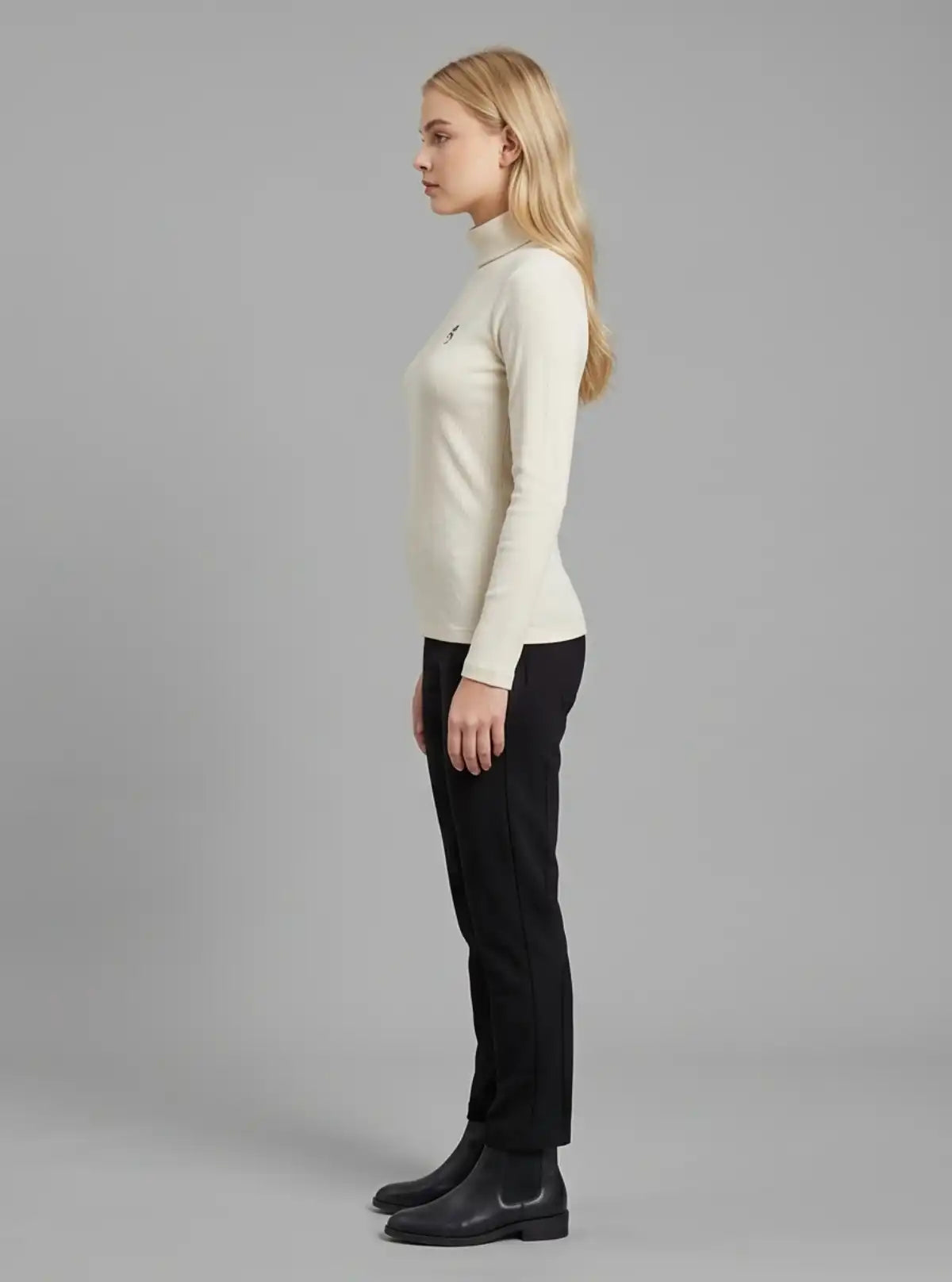 Women’s Cream Turtle Neck Top – Stylish & Comfortable | Boer & Fitch