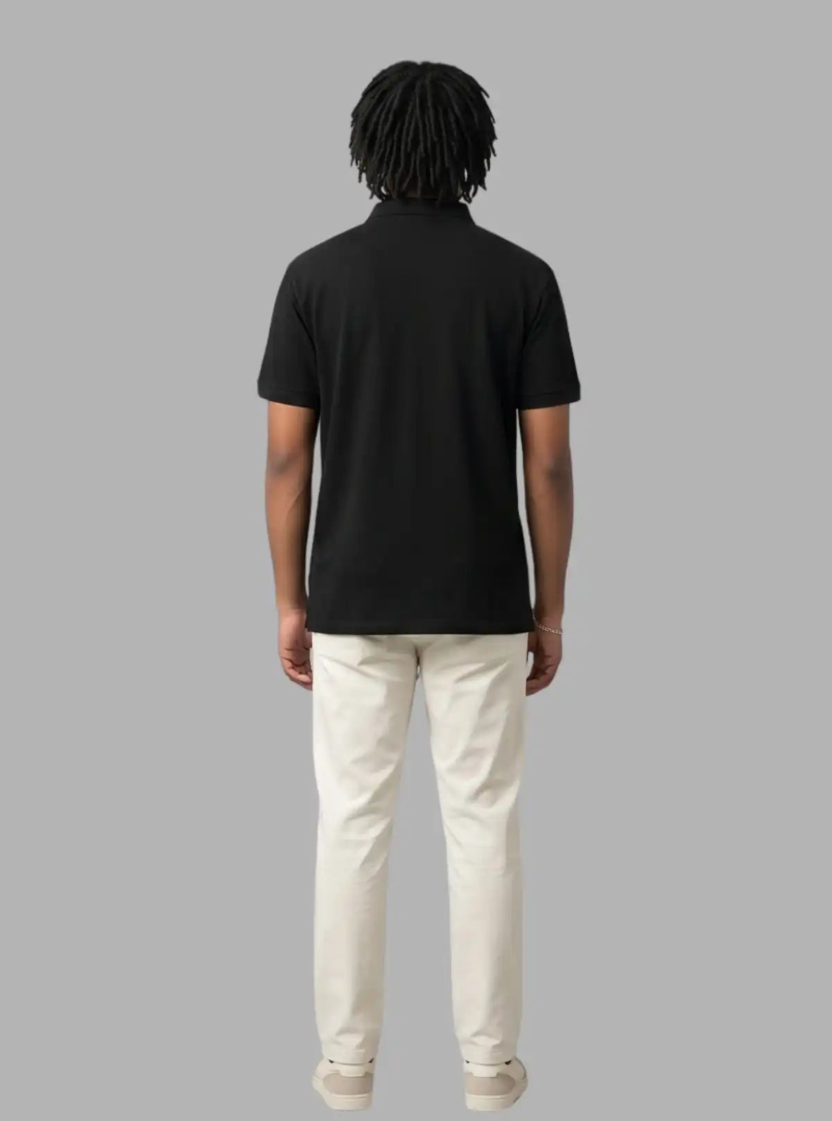 Boer and Fitch Essential Solid Black Polo Shirt for Men | 100% Cotton Pique