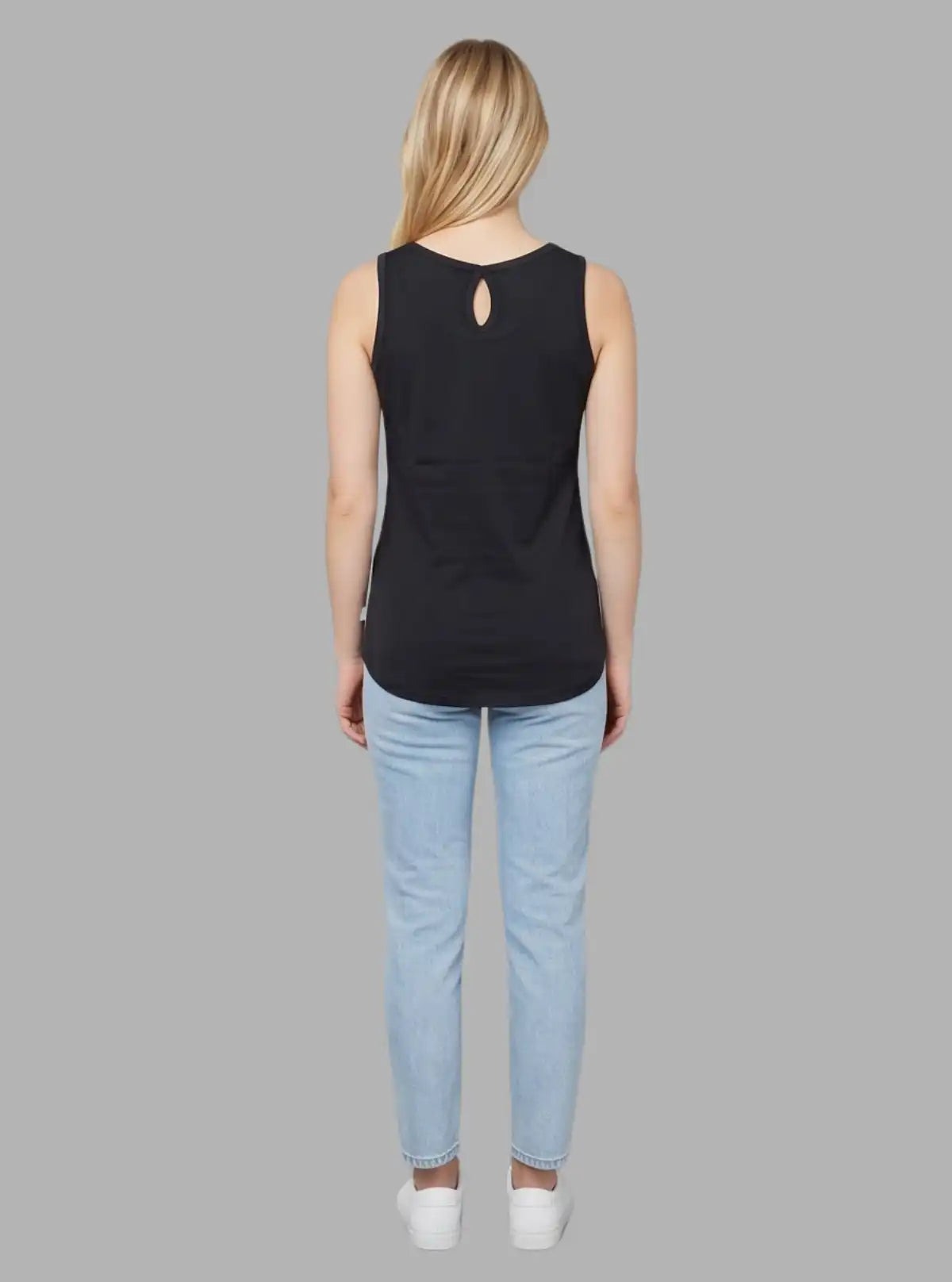 Boer and Fitch Black Geometrical Striped Sleeveless Top Women - Boer & Fitch
