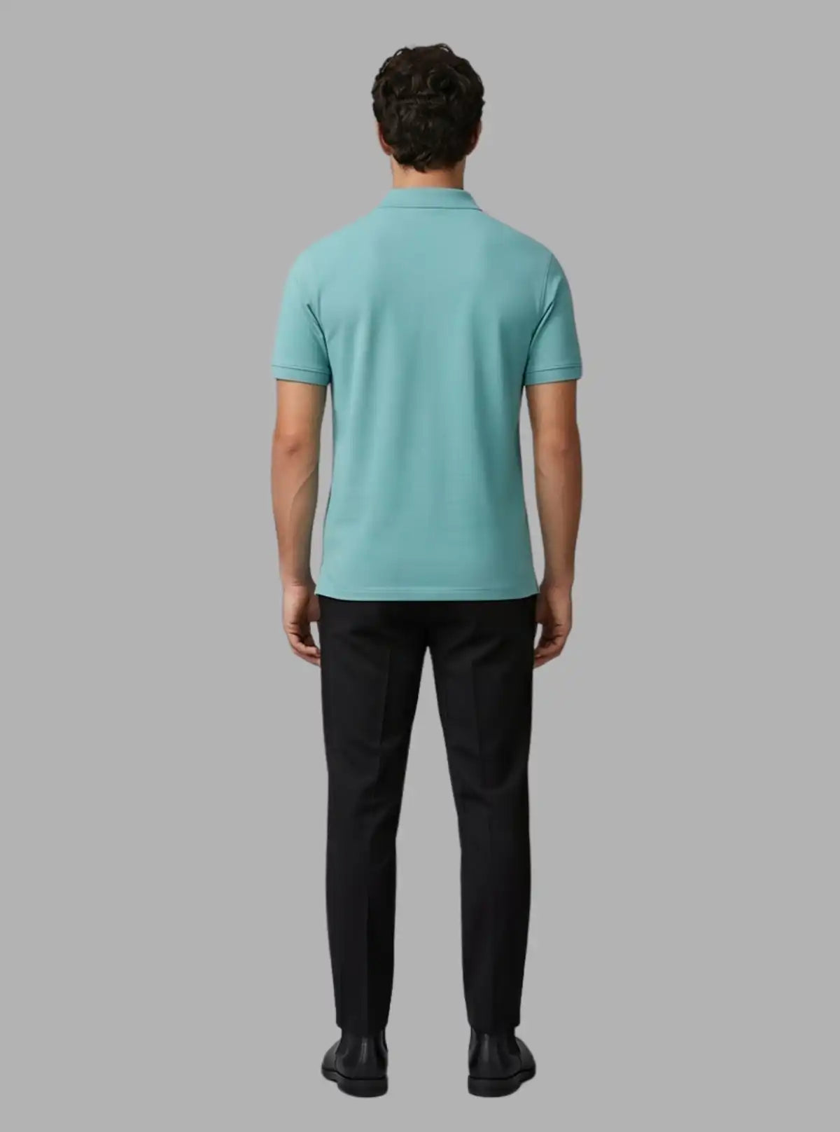 Boer & Fitch Men’s Aqua Blue Cotton Piqué Polo T-Shirt