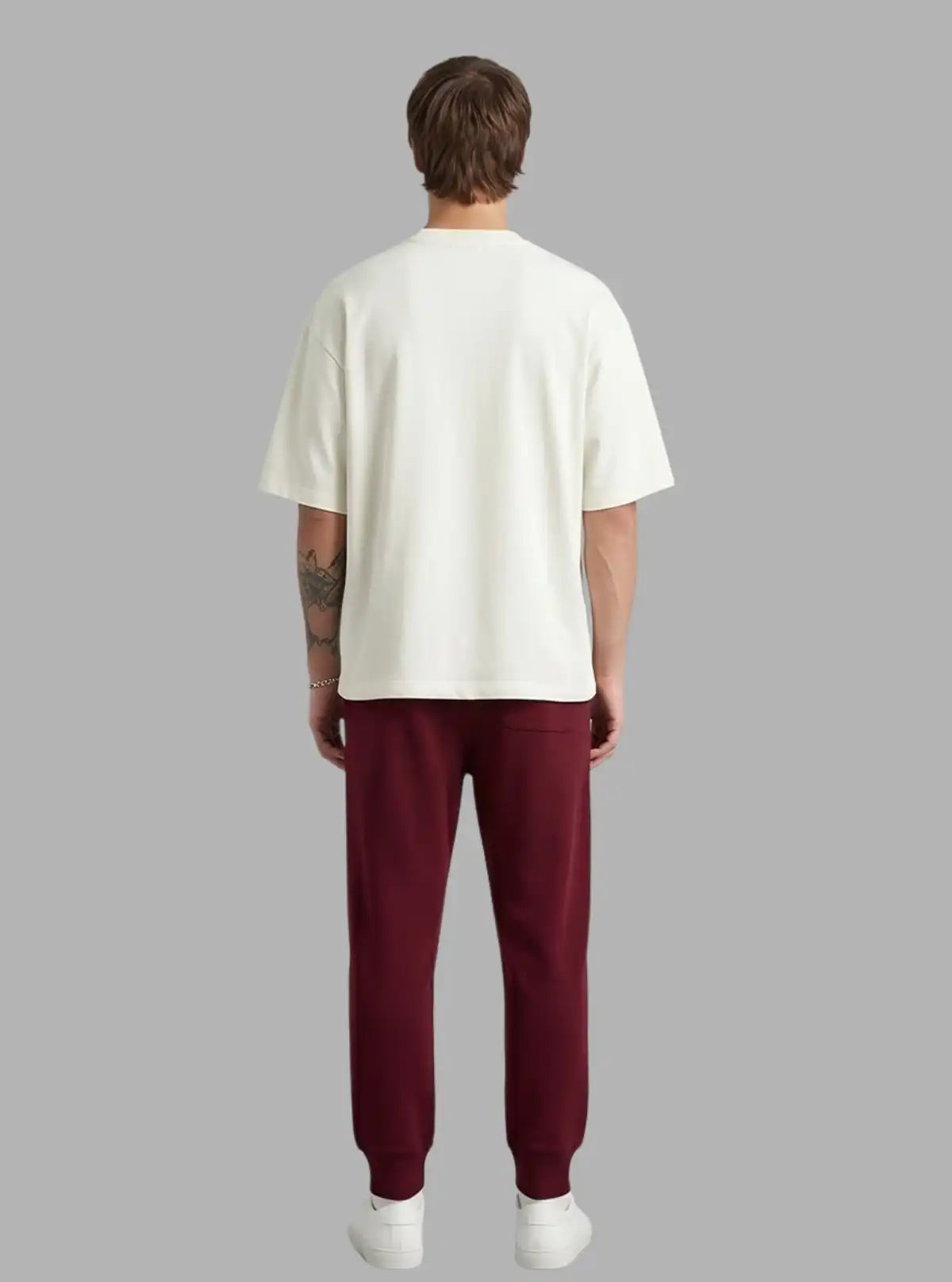 Men’s Burgundy Cuffed Joggers – Bold Style with Everyday Comfort