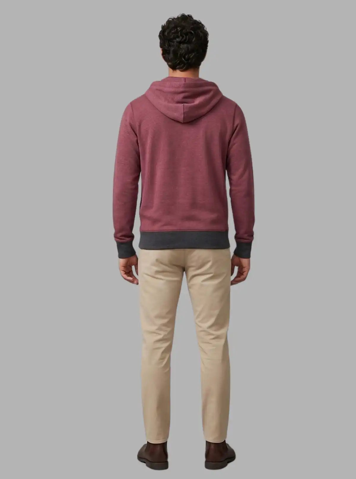 Burgundy Hooded Sweatshirt for Men – Casual Comfort by Boer and Fitch