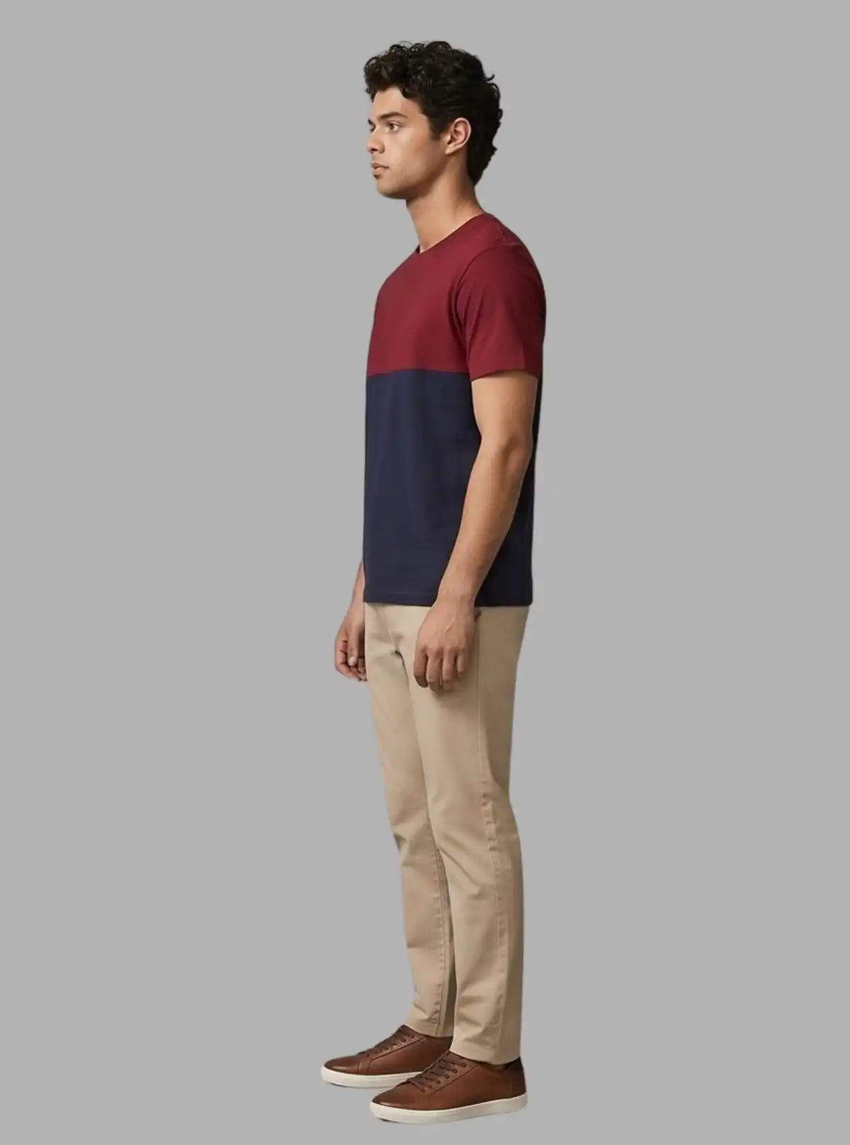 Burgundy Cut & Sew T-Shirt for Men – Boer and Fitch 