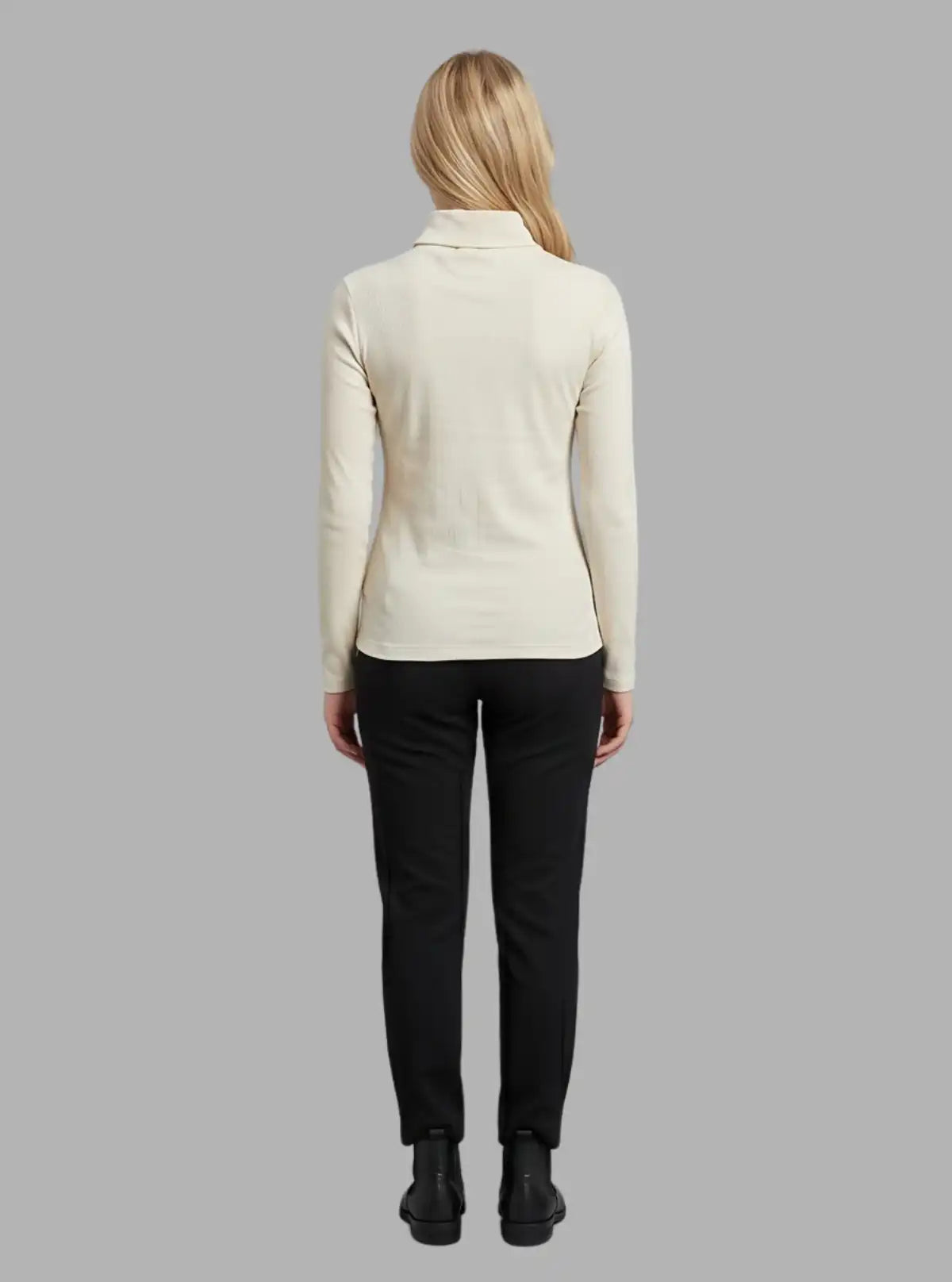 Women’s Cream Turtle Neck Top – Stylish & Comfortable | Boer & Fitch