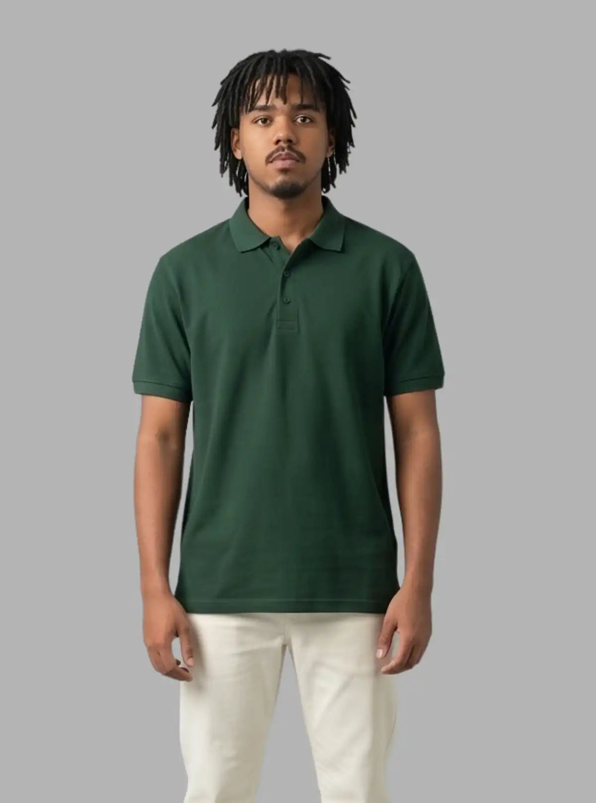 Boer and Fitch Essential Bottle Green Polo Shirt for Men | 100% Cotton Pique