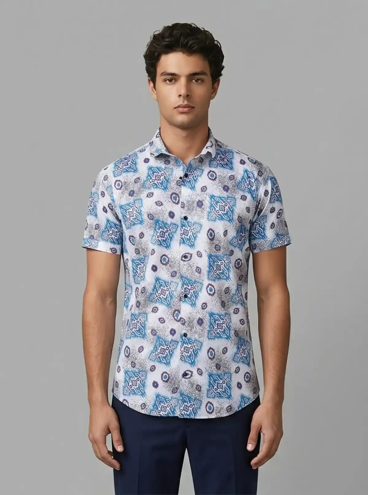 Men's Urban Art Printed Poly Shirt – Edgy Streetwear Style by Boer and Fitch