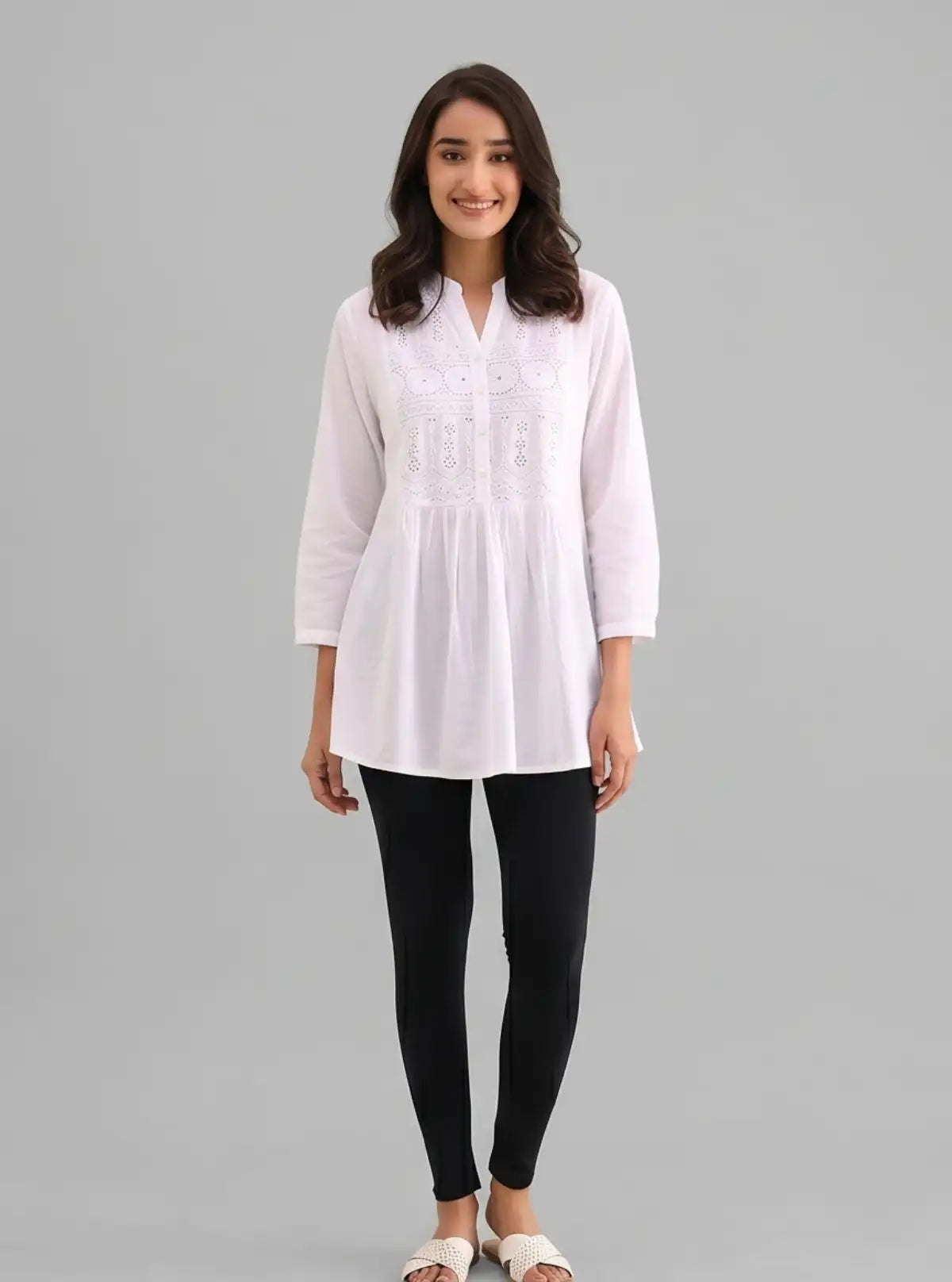 Women's Black Ankle Legging – Feather Touch Cotton Stretch by Boer & Fitch