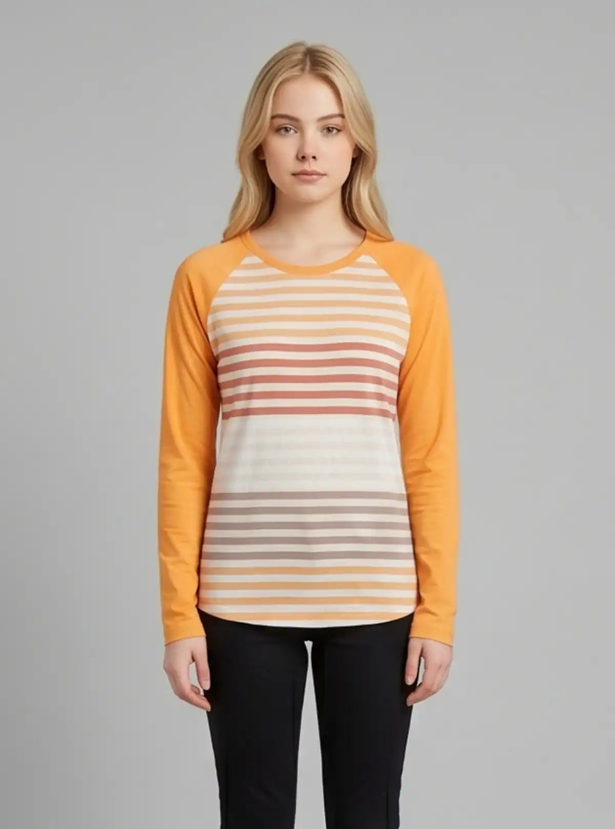 Women’s Orange Striped Top – Vibrant & Stylish | Boer & Fitch