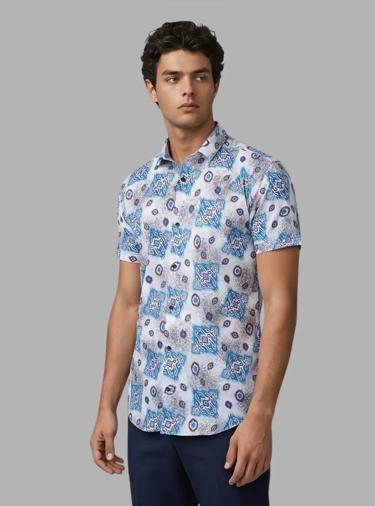 Men's Urban Art Printed Poly Shirt – Edgy Streetwear Style by Boer and Fitch