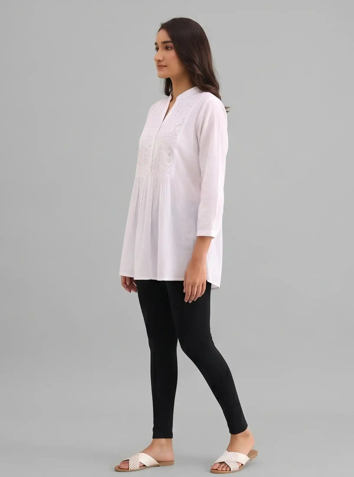 Women's Black Ankle Legging – Feather Touch Cotton Stretch by Boer & Fitch
