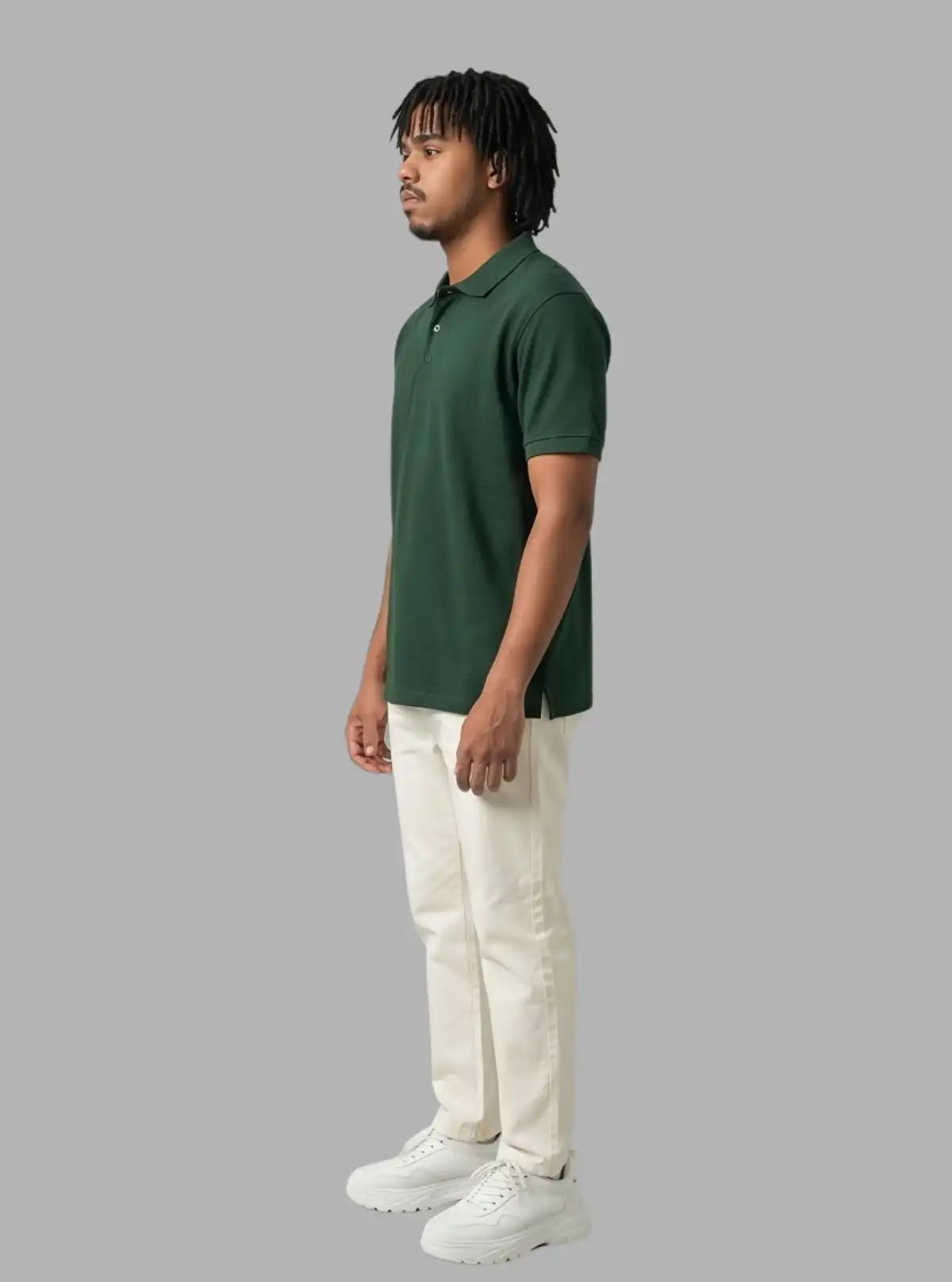 Boer and Fitch Essential Bottle Green Polo Shirt for Men | 100% Cotton Pique