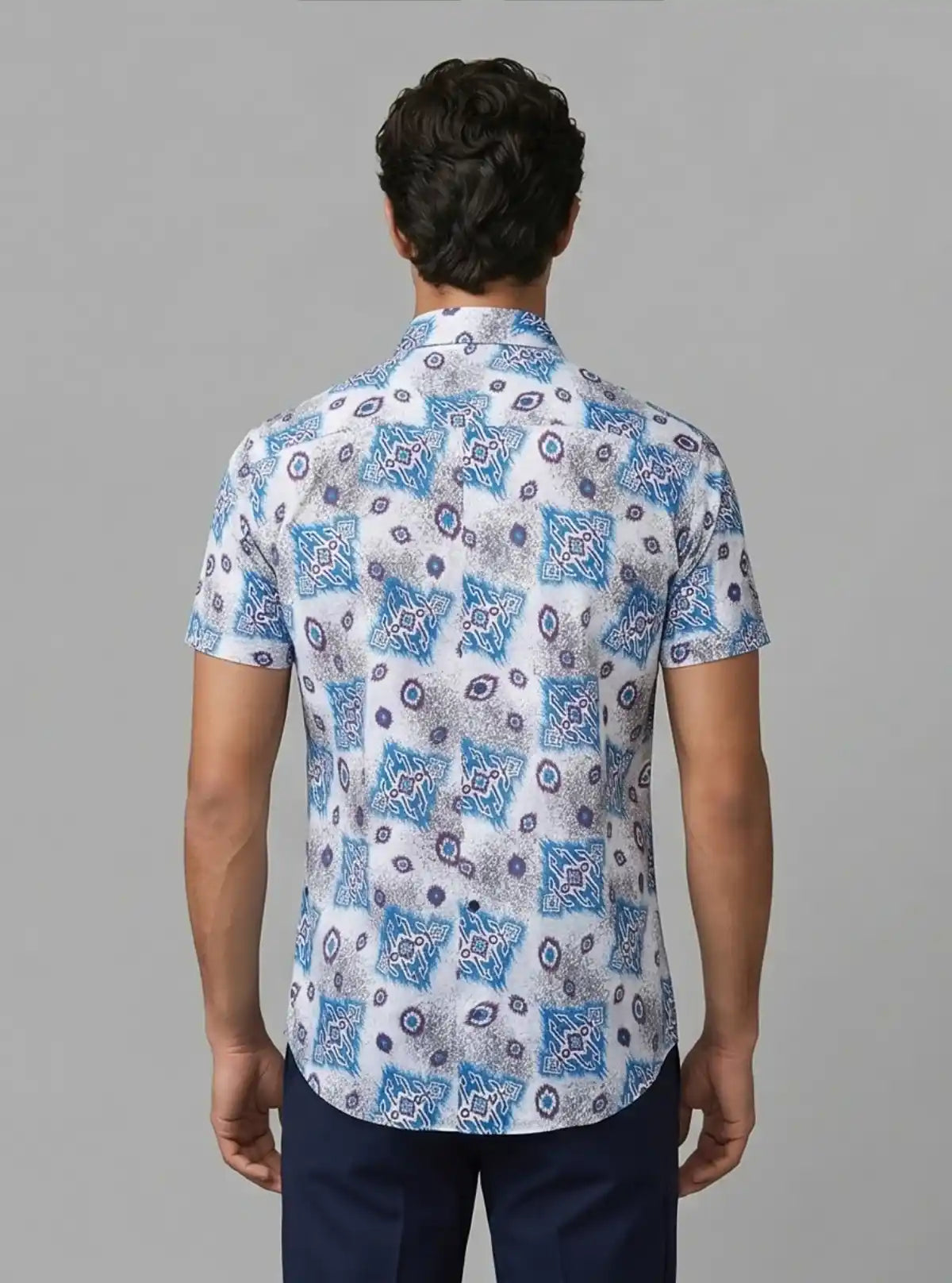 Men's Urban Art Printed Poly Shirt – Edgy Streetwear Style by Boer and Fitch
