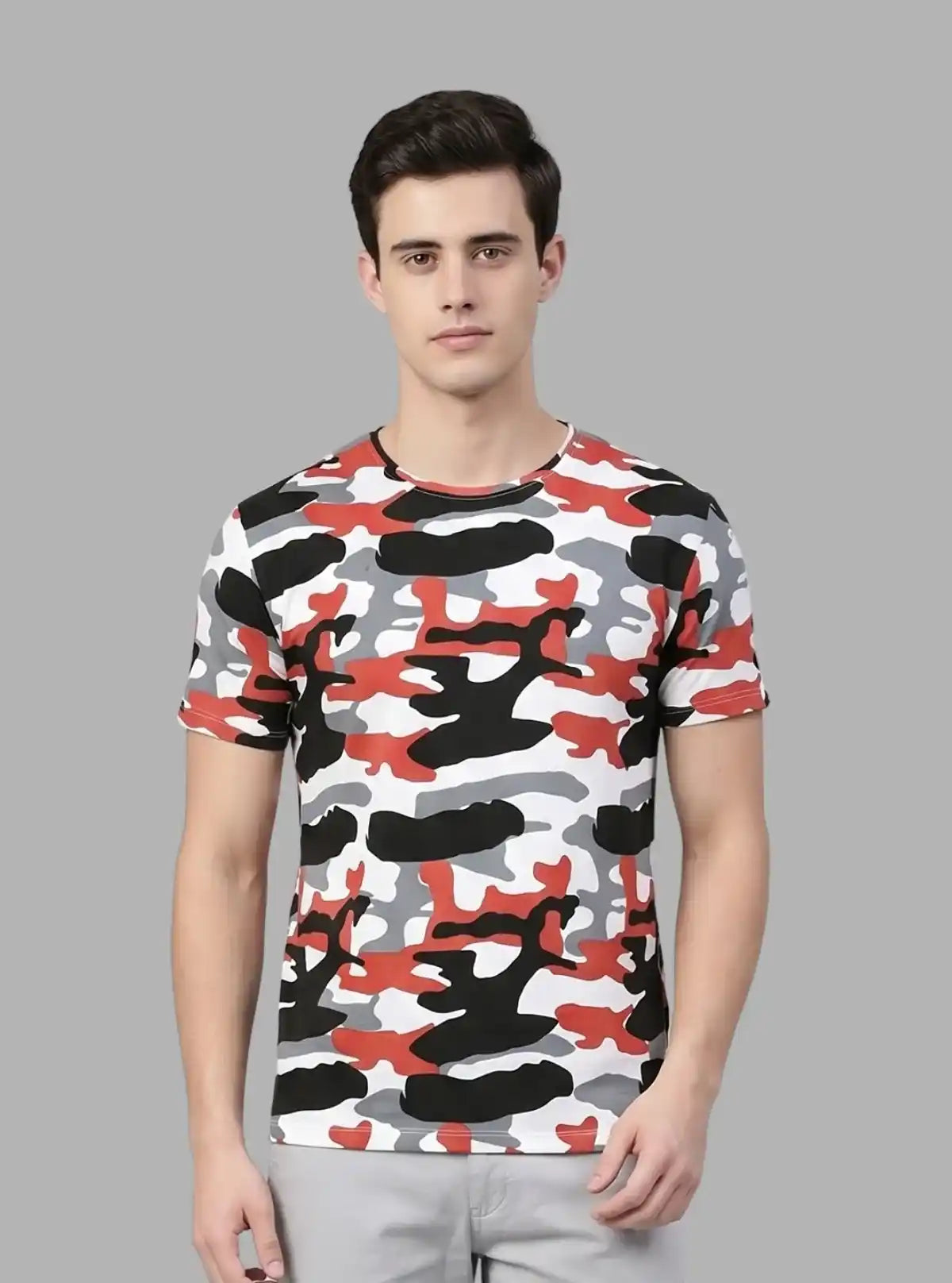 Men’s White Camouflage T-Shirt – Urban Military Street Style