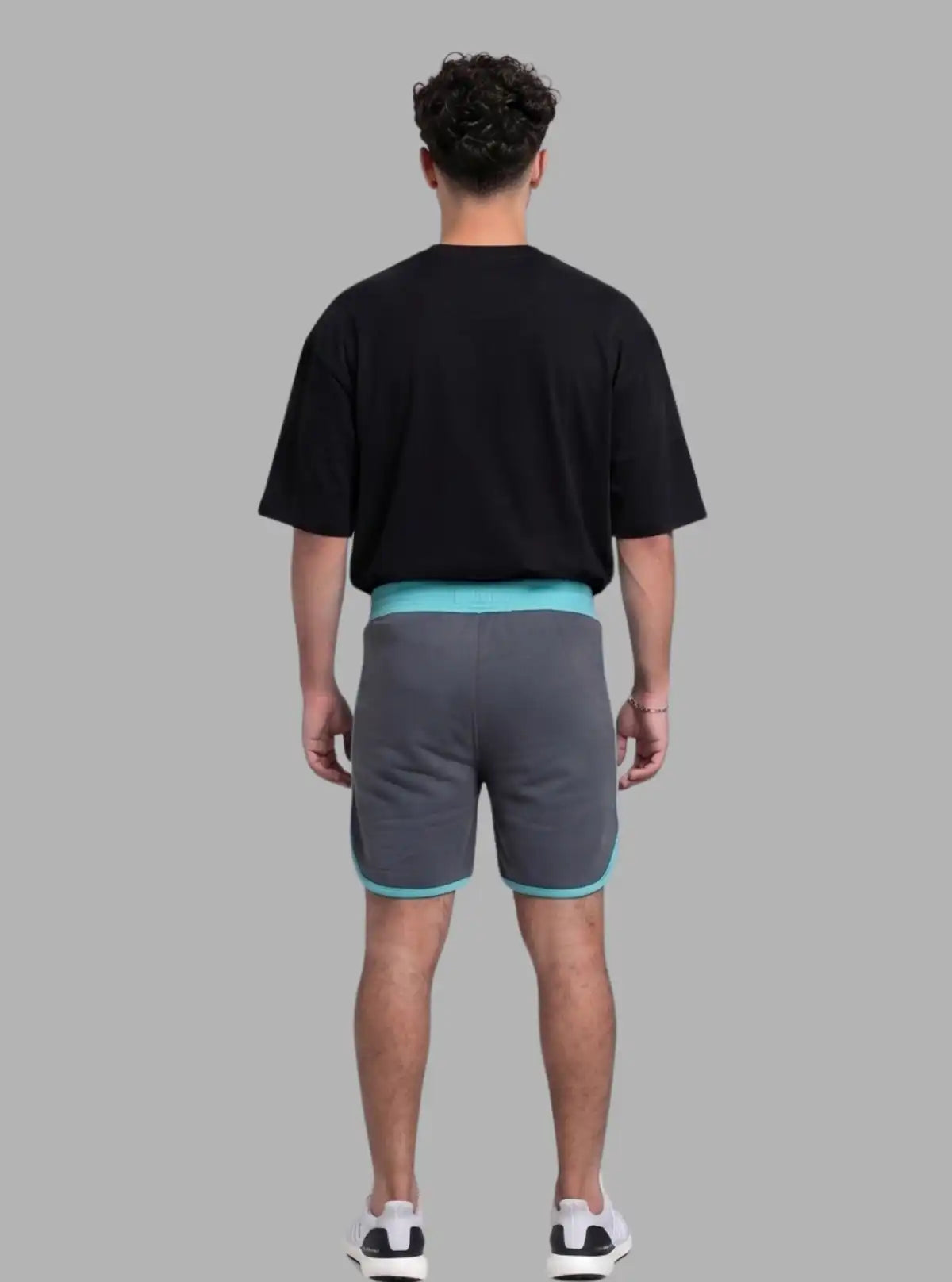 Men’s Blue Contrast Fleece Shorts – Bold Comfort with Athletic Edge