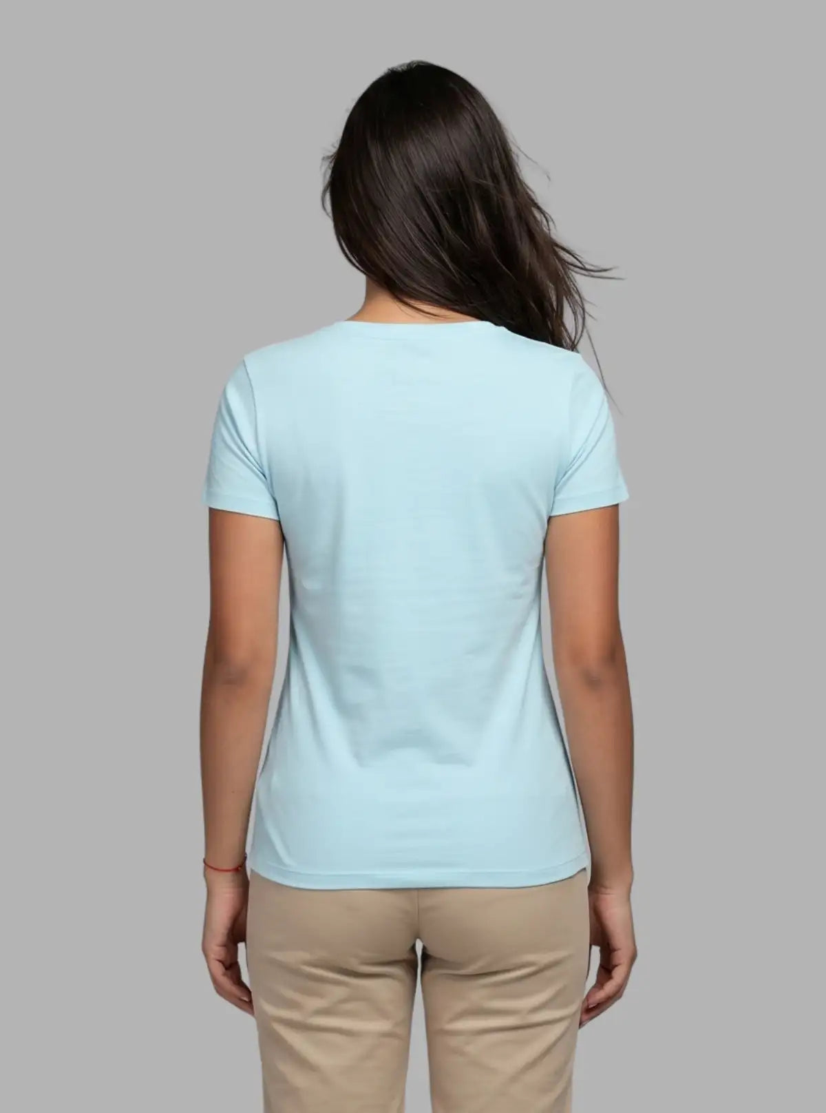 Boer and Fitch Women’s Sky Blue Floral Print T-Shirt