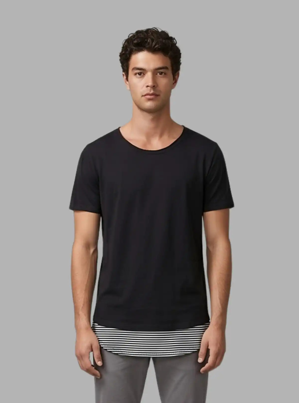 Black Slit Open T-Shirt – Boer and Fitch