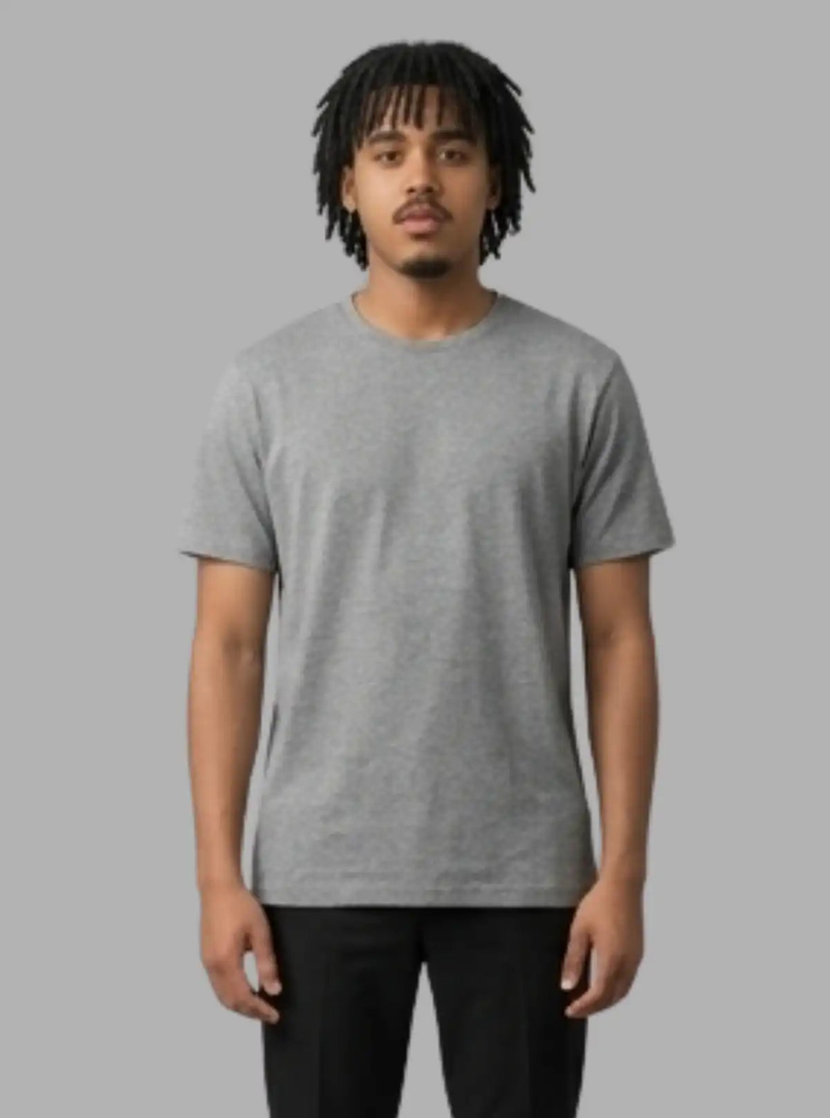 Boer and Fitch Men's Grey Melange Hanuman Printed Cotton T-Shirt | Graphic Crew Neck