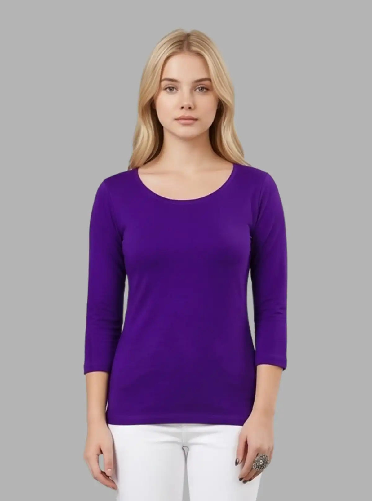 Boer and Fitch Indigo Long Sleeve Cotton Top for Women