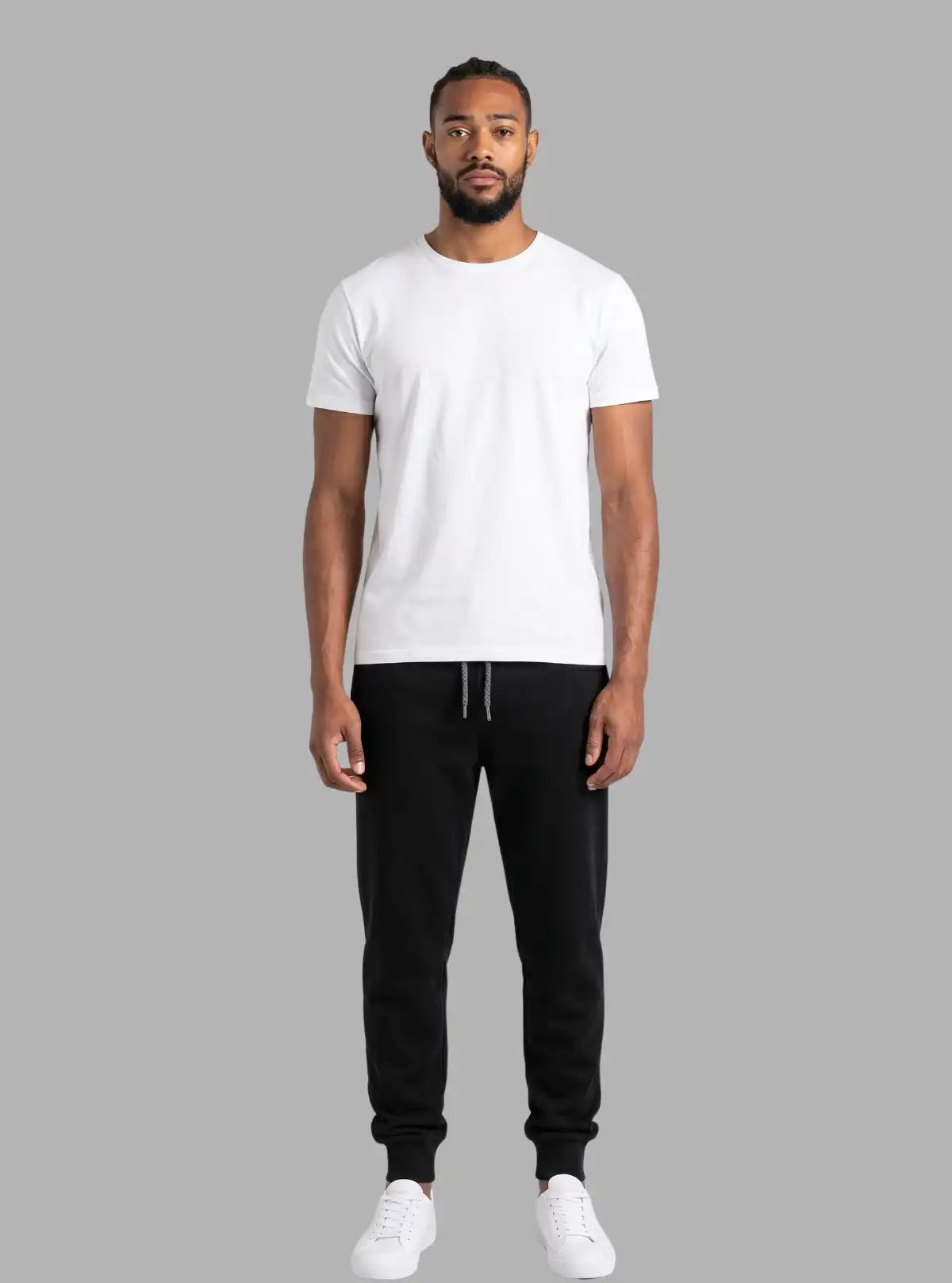 Men's Black Cotton Elastane Jogger Pant – Stretch Fit Comfort