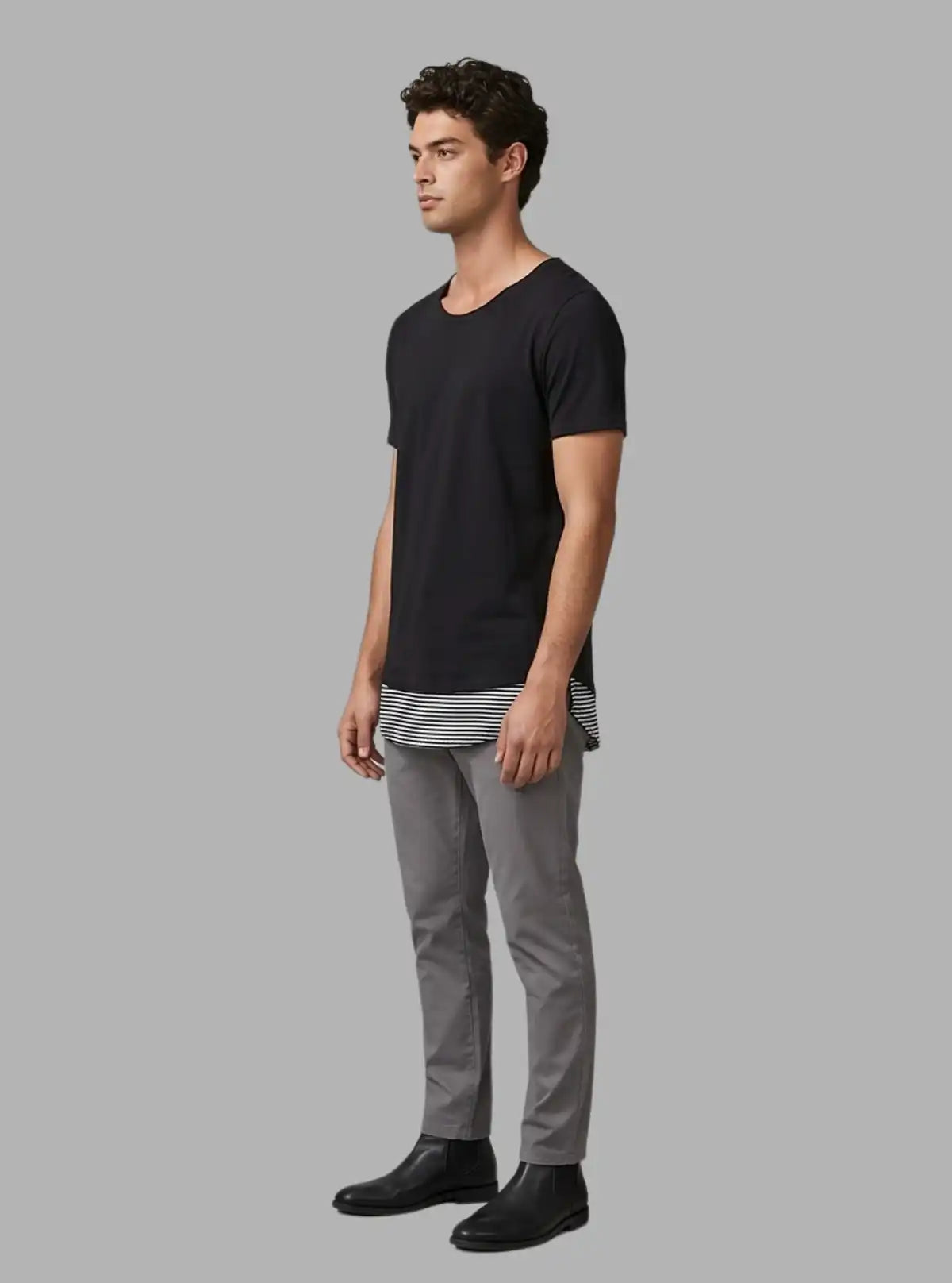 Black Slit Open T-Shirt – Boer and Fitch